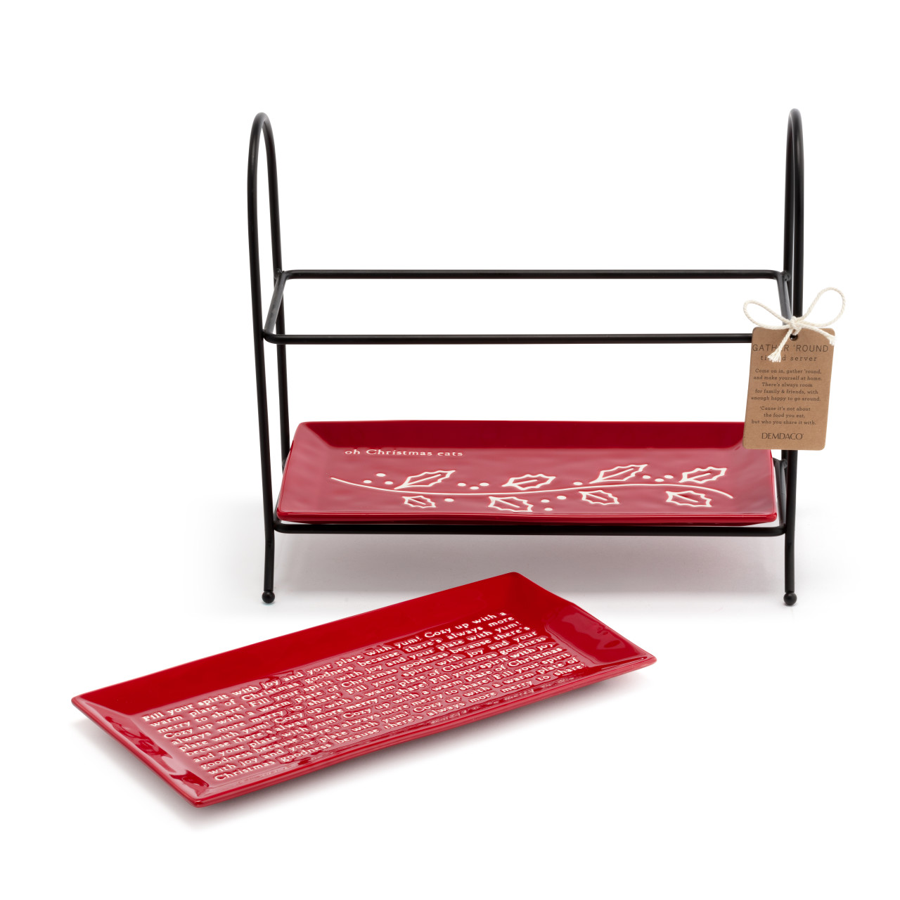 Oh Christmas Eats 2-Tier Serving Tray thumbnail