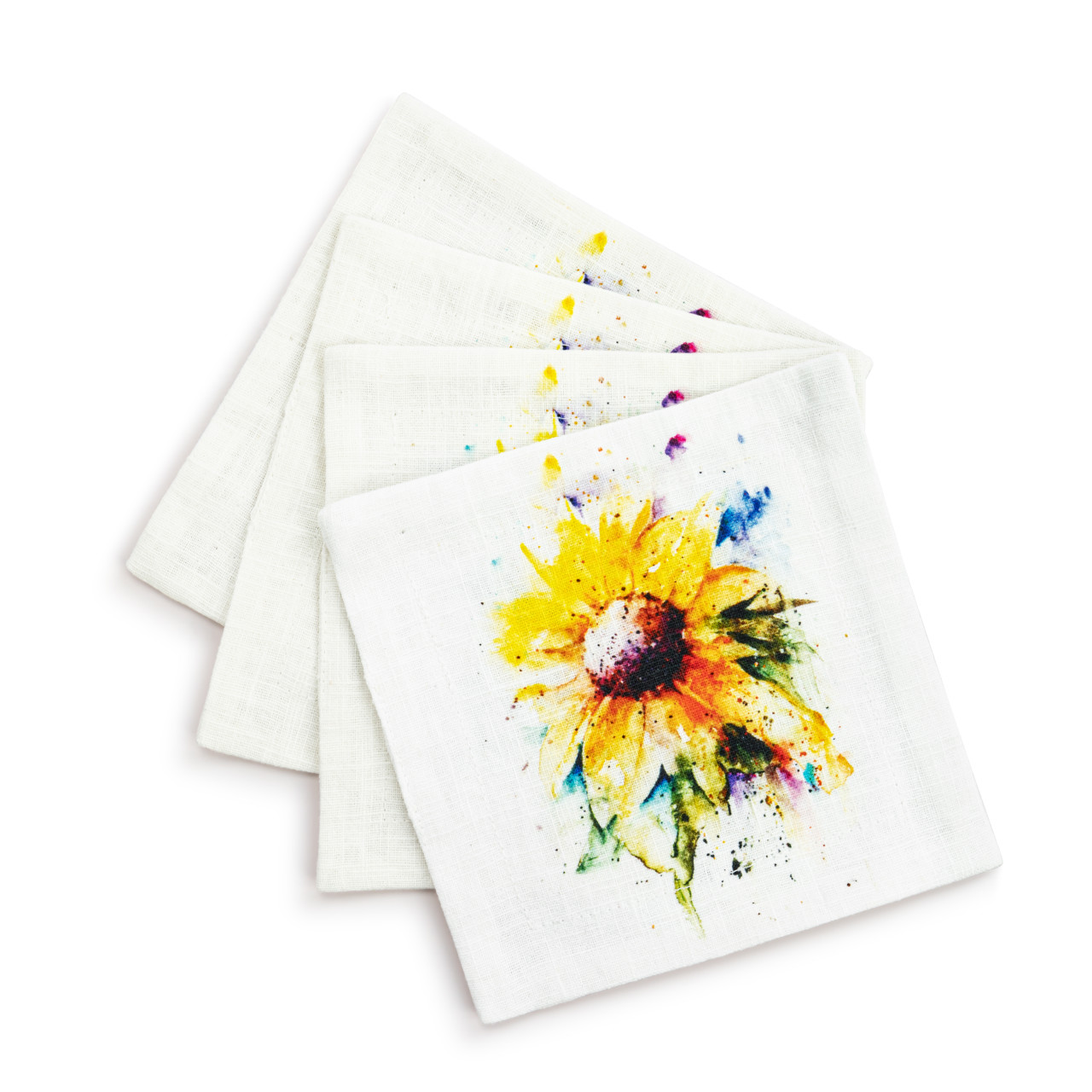 Sunflower Fabric Cocktail Napkins thumbnail