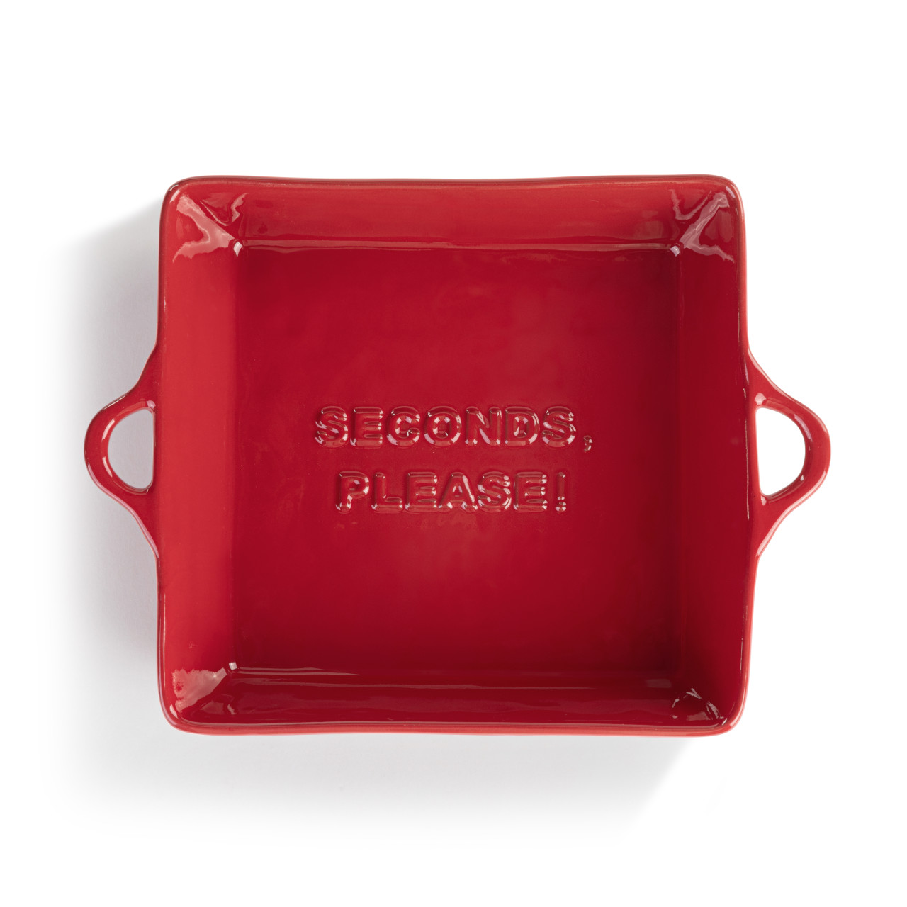 Gather 'Round Red Stoneware Let it Roll Cinnamon Roll Dish 9" x 2.5" thumbnail