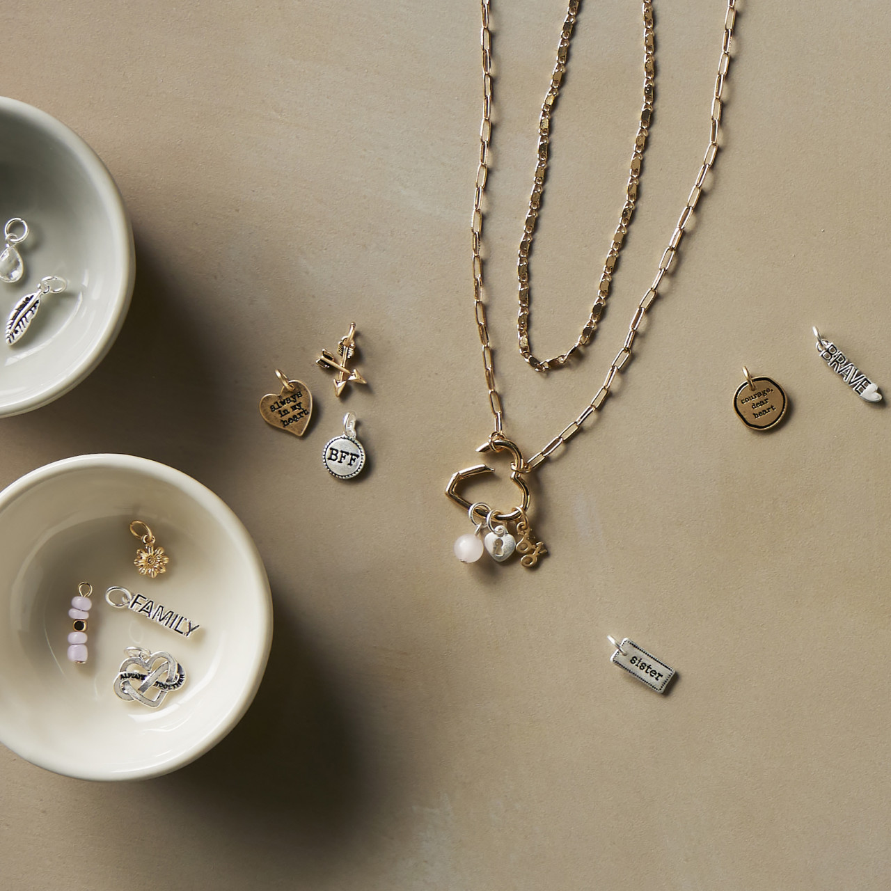 Love Necklace Jewelry Set - Gold thumbnail