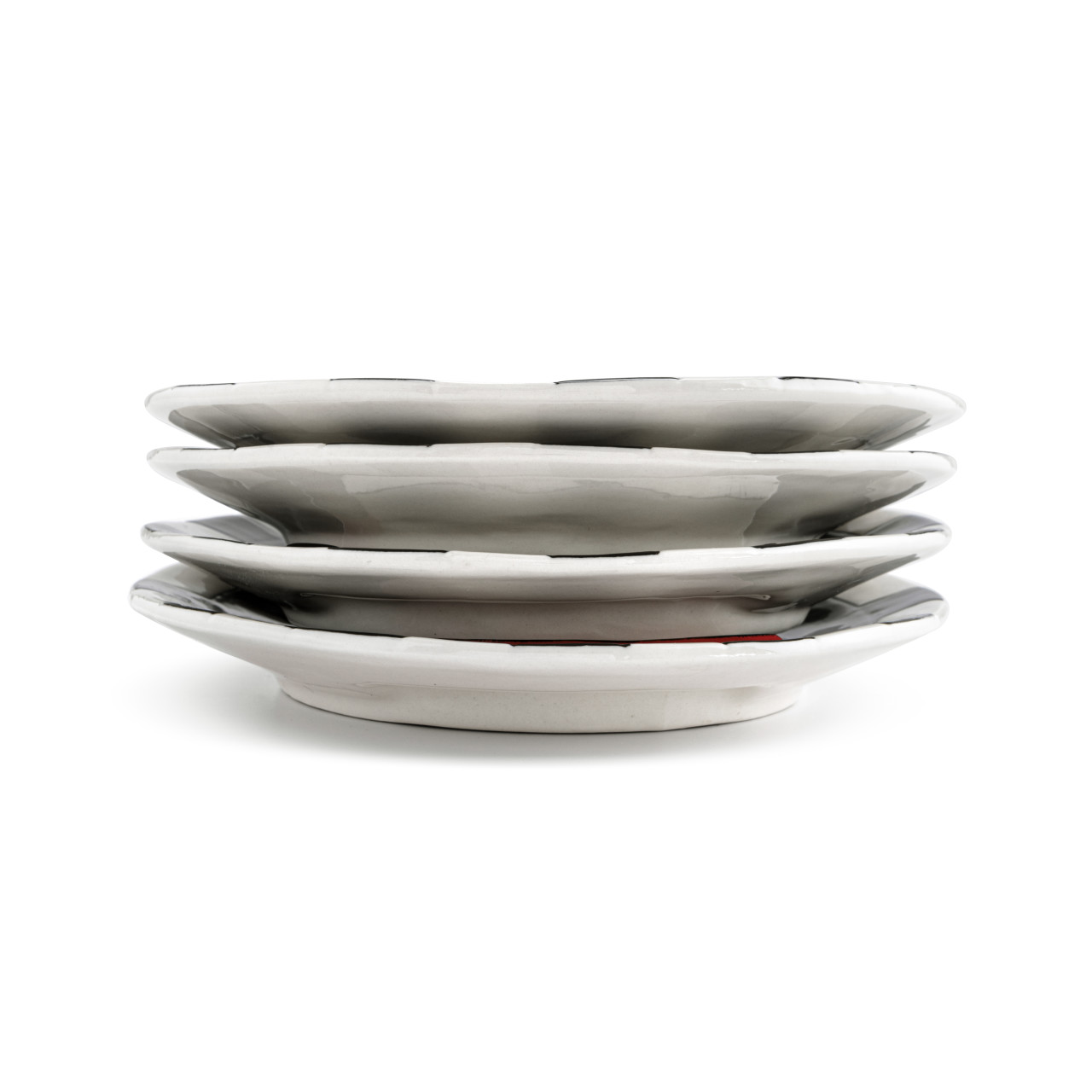 Christmas Pattern Appetizer Plates - 4 Assorted thumbnail