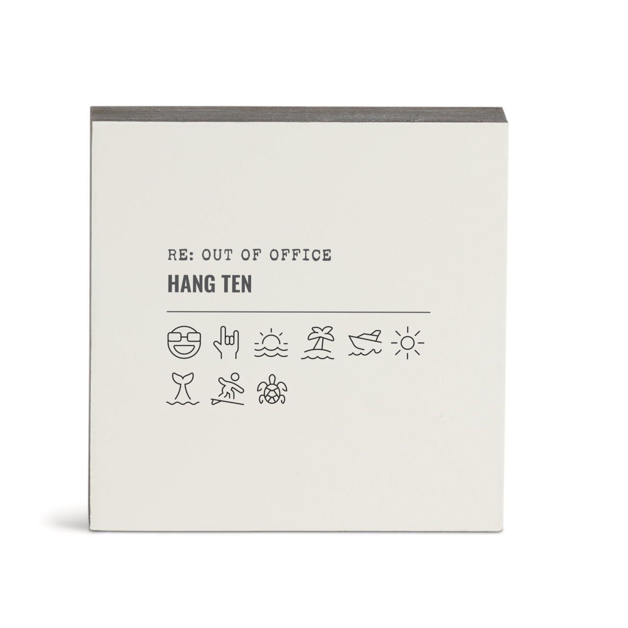 Hang Ten Emoji Wall Art - 6"sq. thumbnail