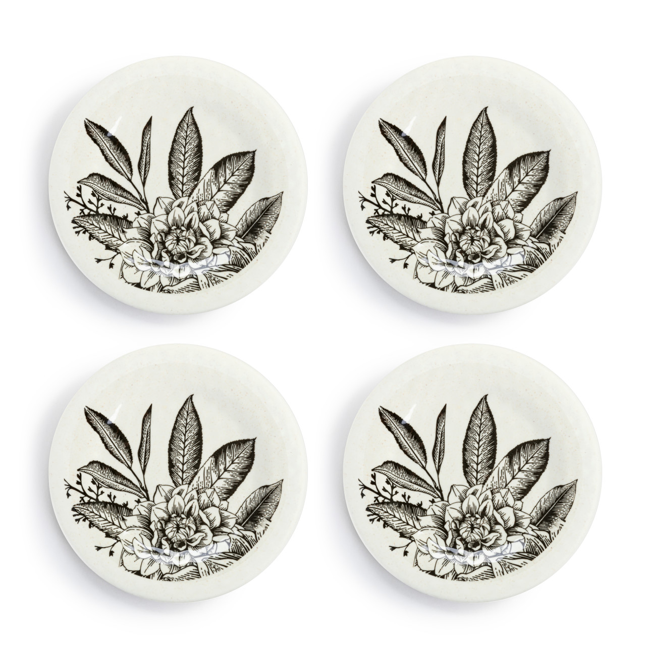 Floral Melamine Appetizer Plates - Set of 4 thumbnail