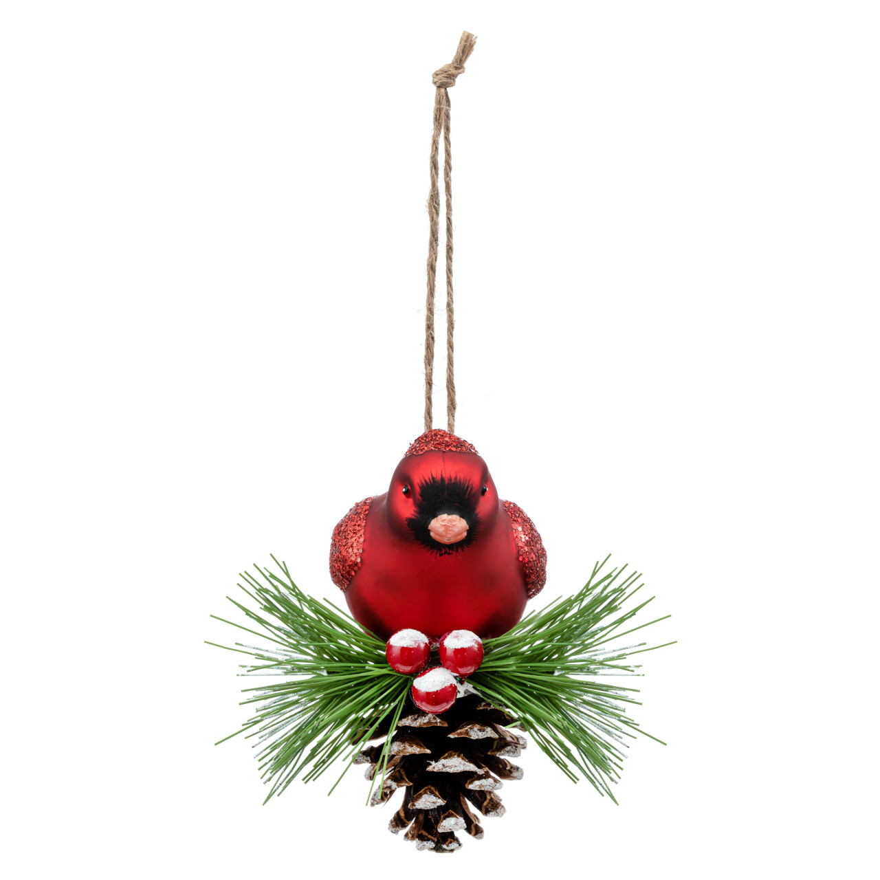 Cardinal on Pinecone Ornament thumbnail