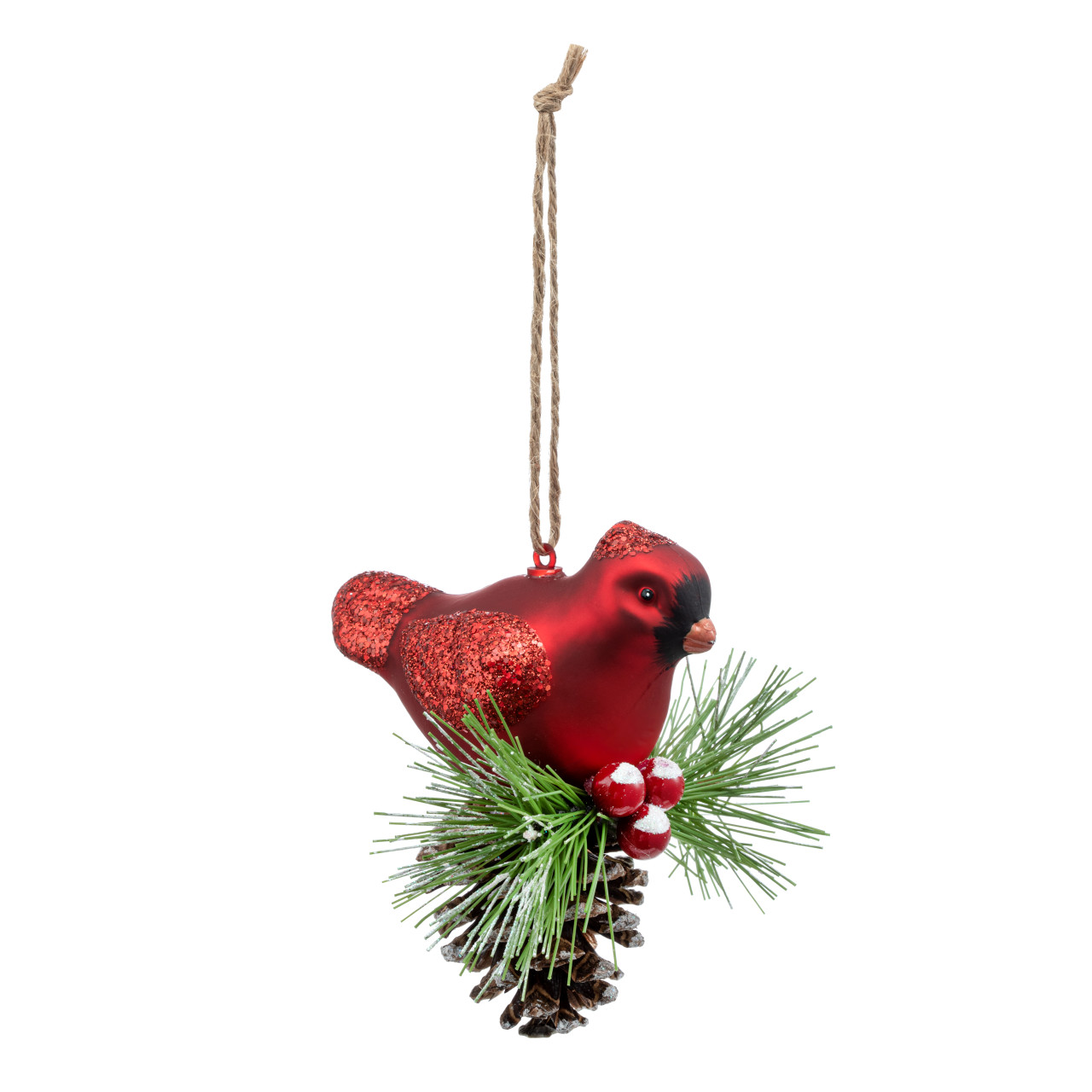 Cardinal on Pinecone Ornament thumbnail
