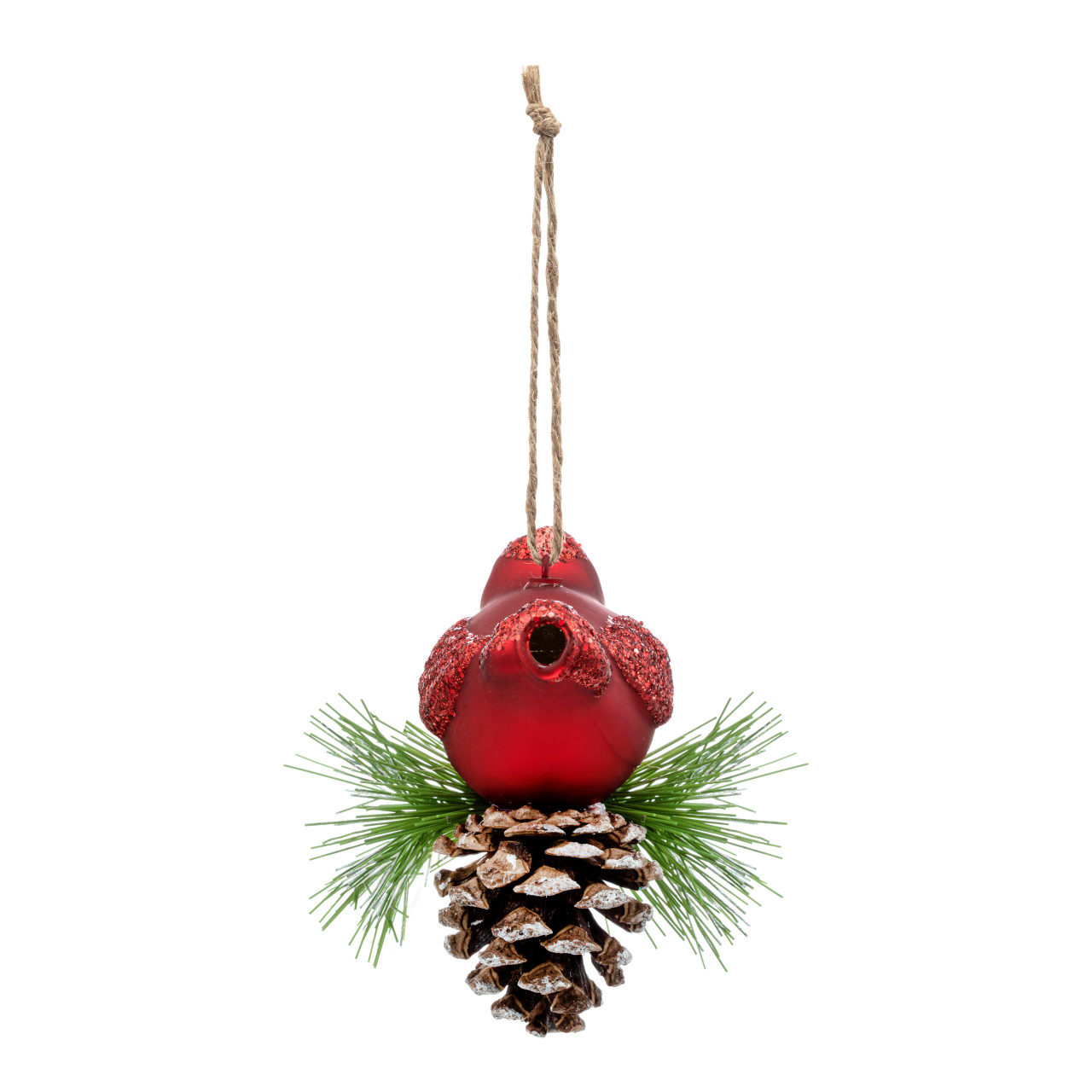 Cardinal on Pinecone Ornament thumbnail