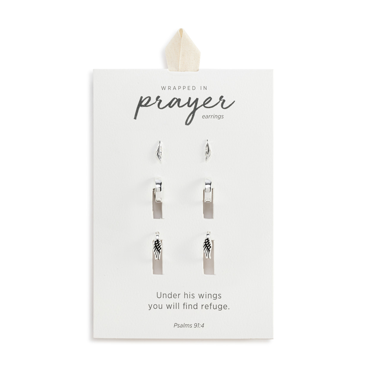 Dainty Wing Earrings Set of 3 - Silver thumbnail