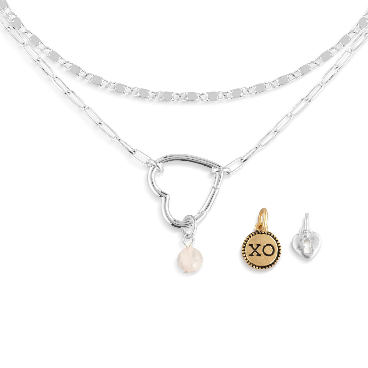 Love Necklace Jewelry Set - Silver thumbnail