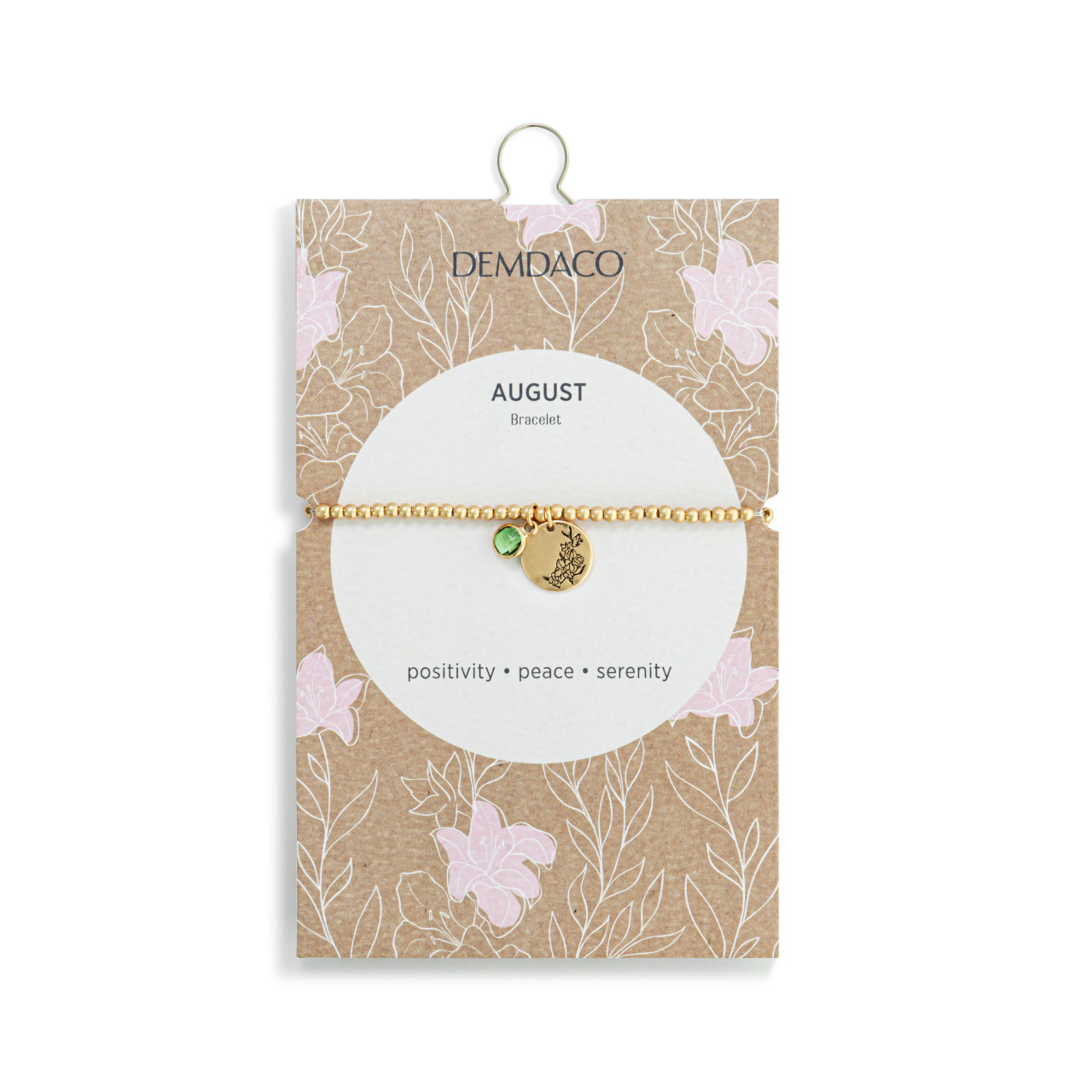 Birthstone Charm Bracelet - August thumbnail