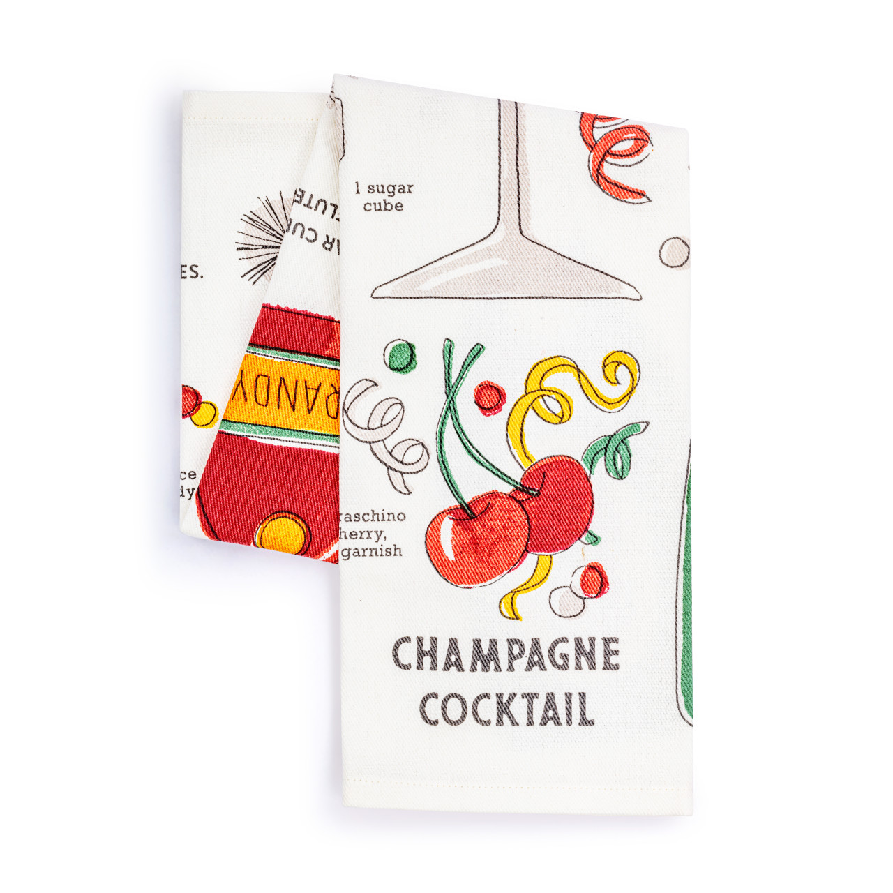 Champagne Cocktail Cotton Twill Bar Towel thumbnail