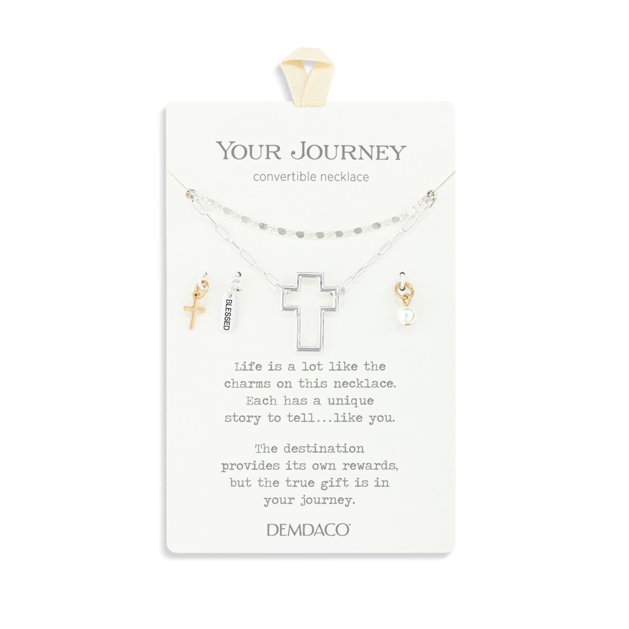 Faith Necklace Jewelry Set - Silver thumbnail