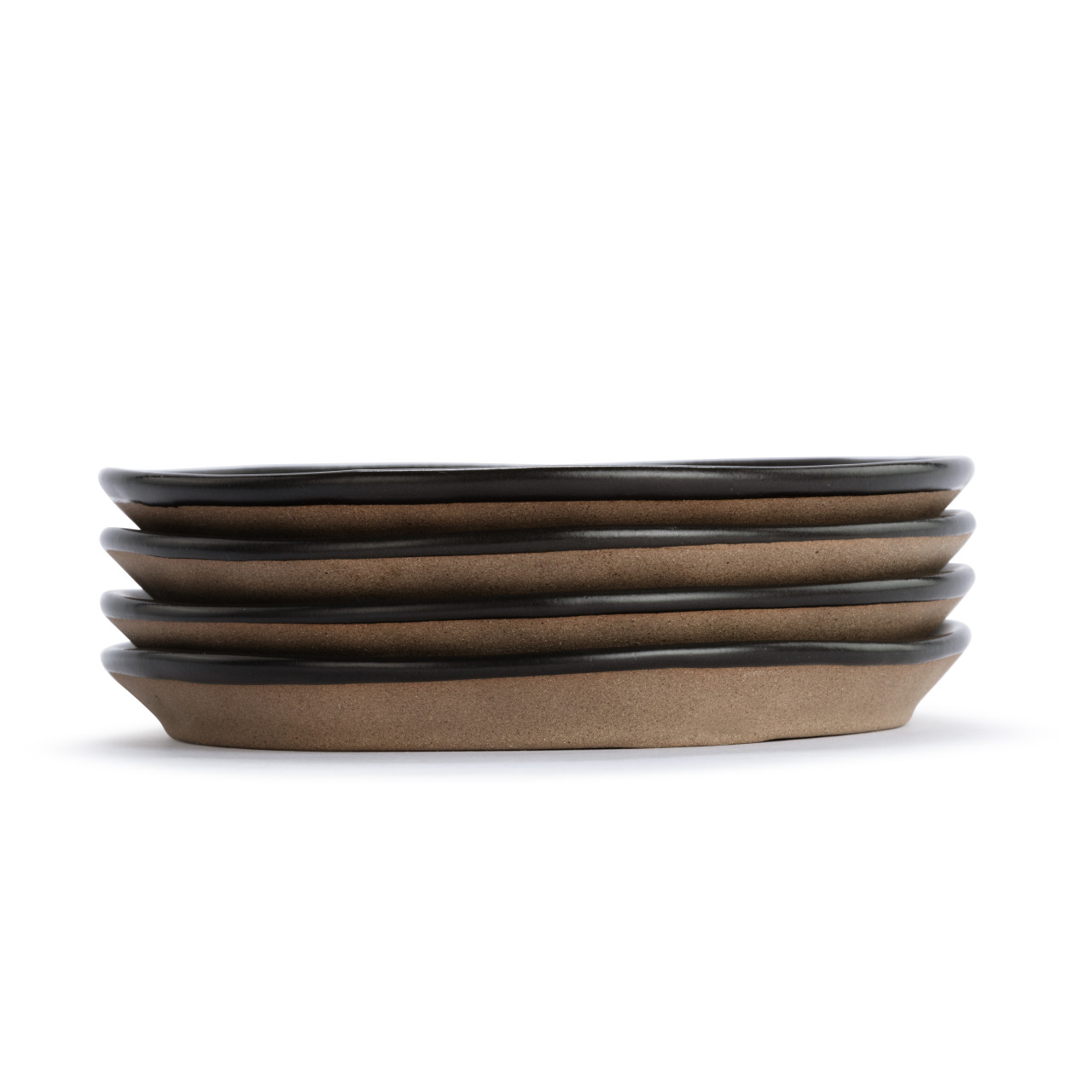 Black Nibble Appetizer Plates - Set of 4 thumbnail