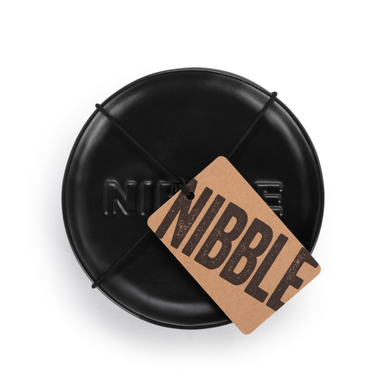 Black Nibble Appetizer Plates - Set of 4 thumbnail