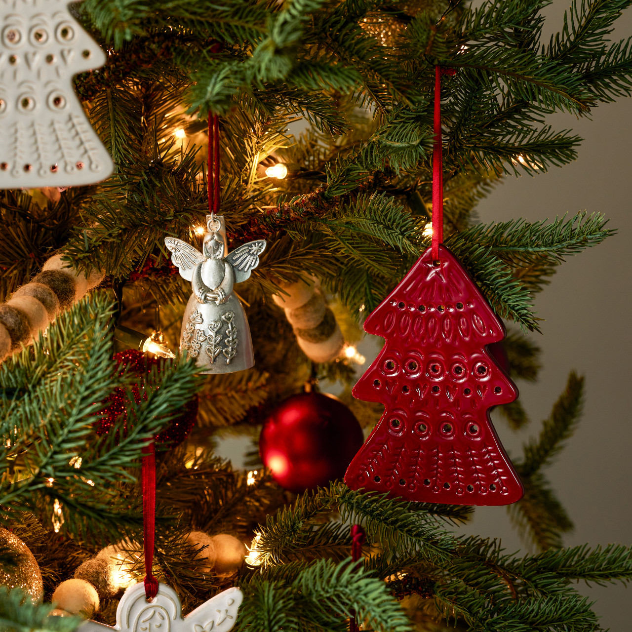 Tree Ceramic Ornaments - Set of 2 thumbnail