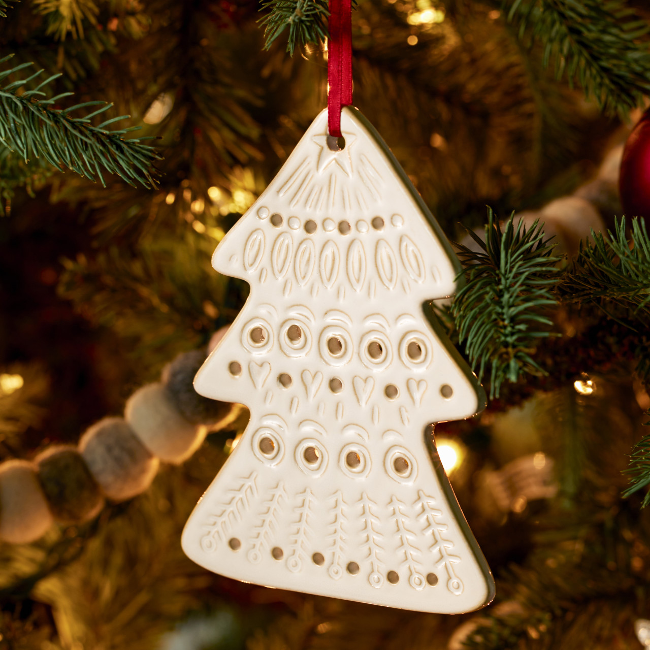 Tree Ceramic Ornaments - Set of 2 thumbnail