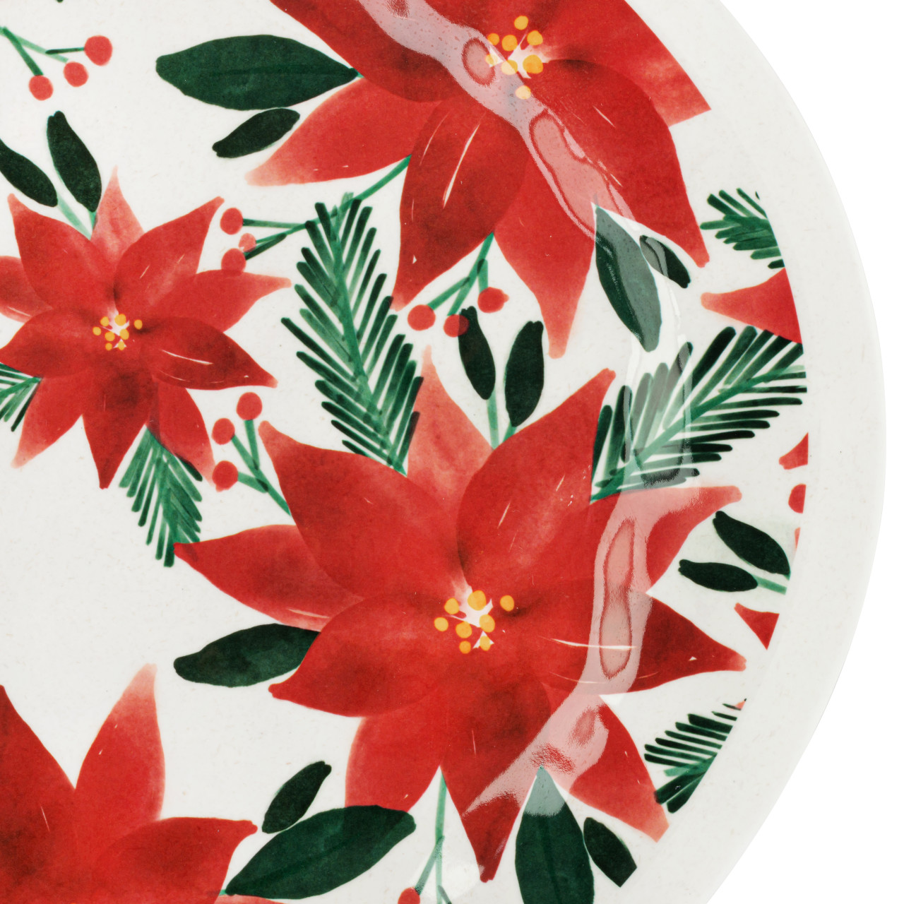 Poinsettia Large Melamine Oval Platter thumbnail