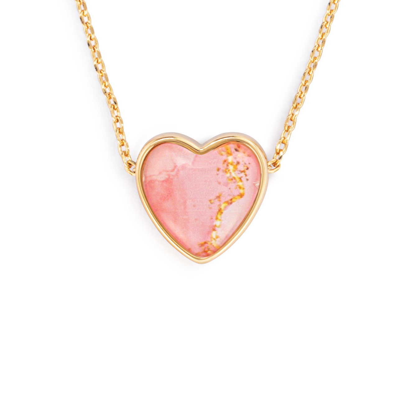Art Heart Necklace - Be Courageous & Strong thumbnail