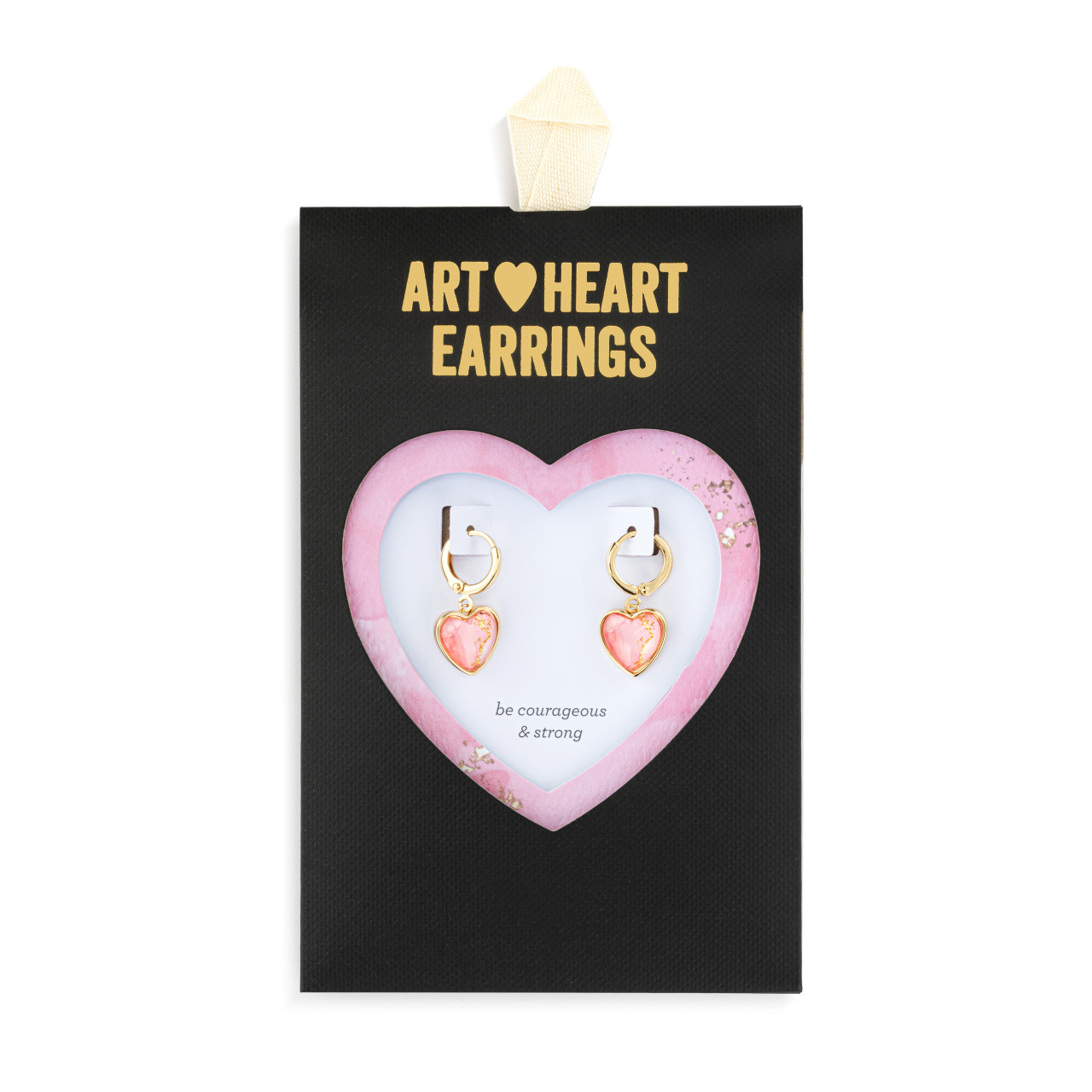 Art Heart Earrings - BeStrong&Courageous thumbnail