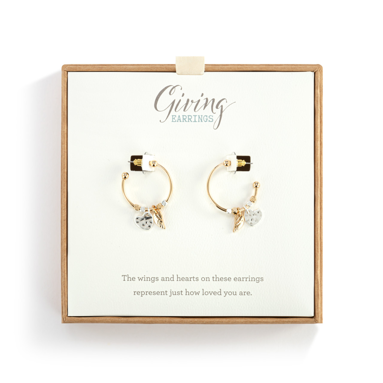 Giving Earrings - Heart and Wing thumbnail