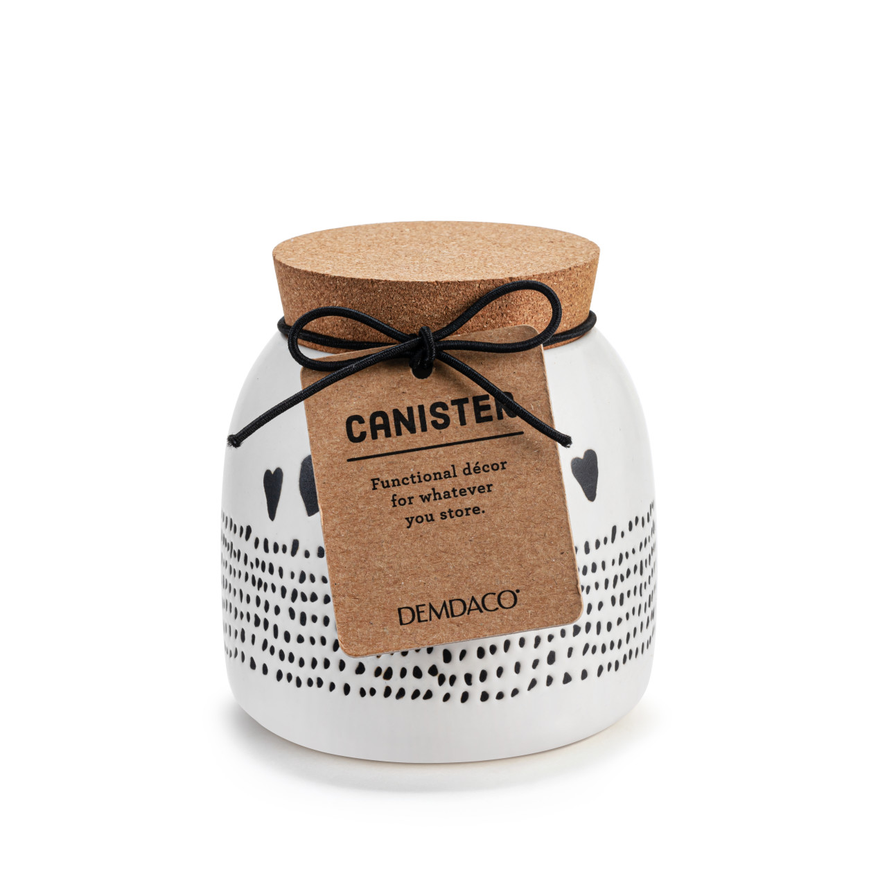 Hearts Small Ceramic Cork Lid Canister thumbnail