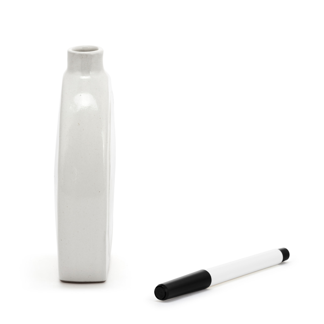 WRITE ON Small Oval Vase with Marker thumbnail