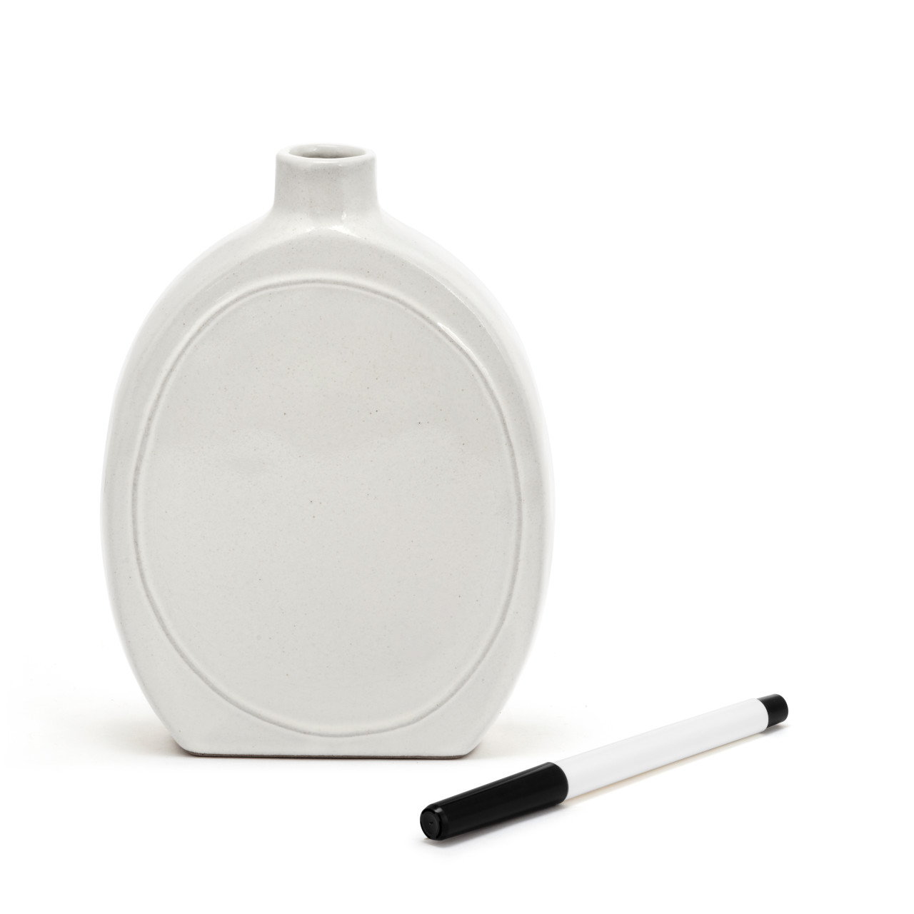 WRITE ON Small Oval Vase with Marker thumbnail
