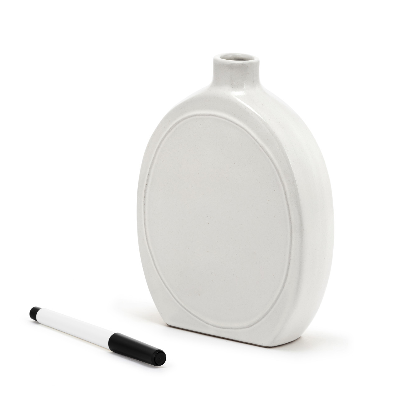 WRITE ON Small Oval Vase with Marker thumbnail