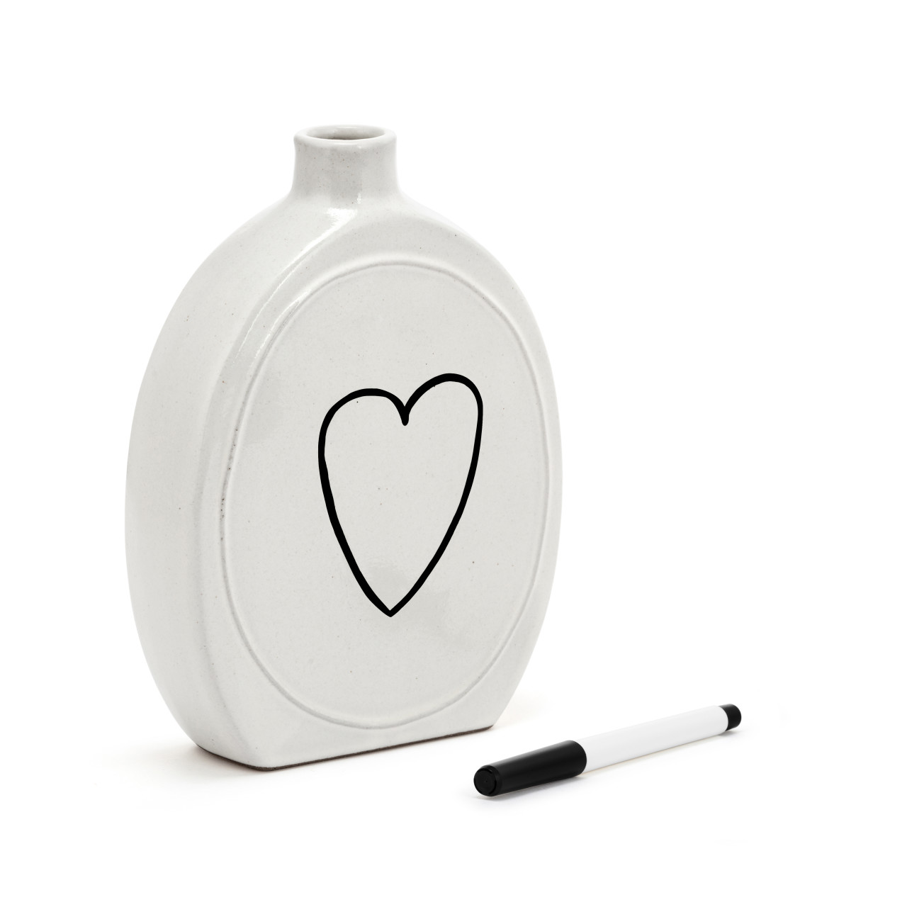 WRITE ON Small Oval Vase with Marker thumbnail