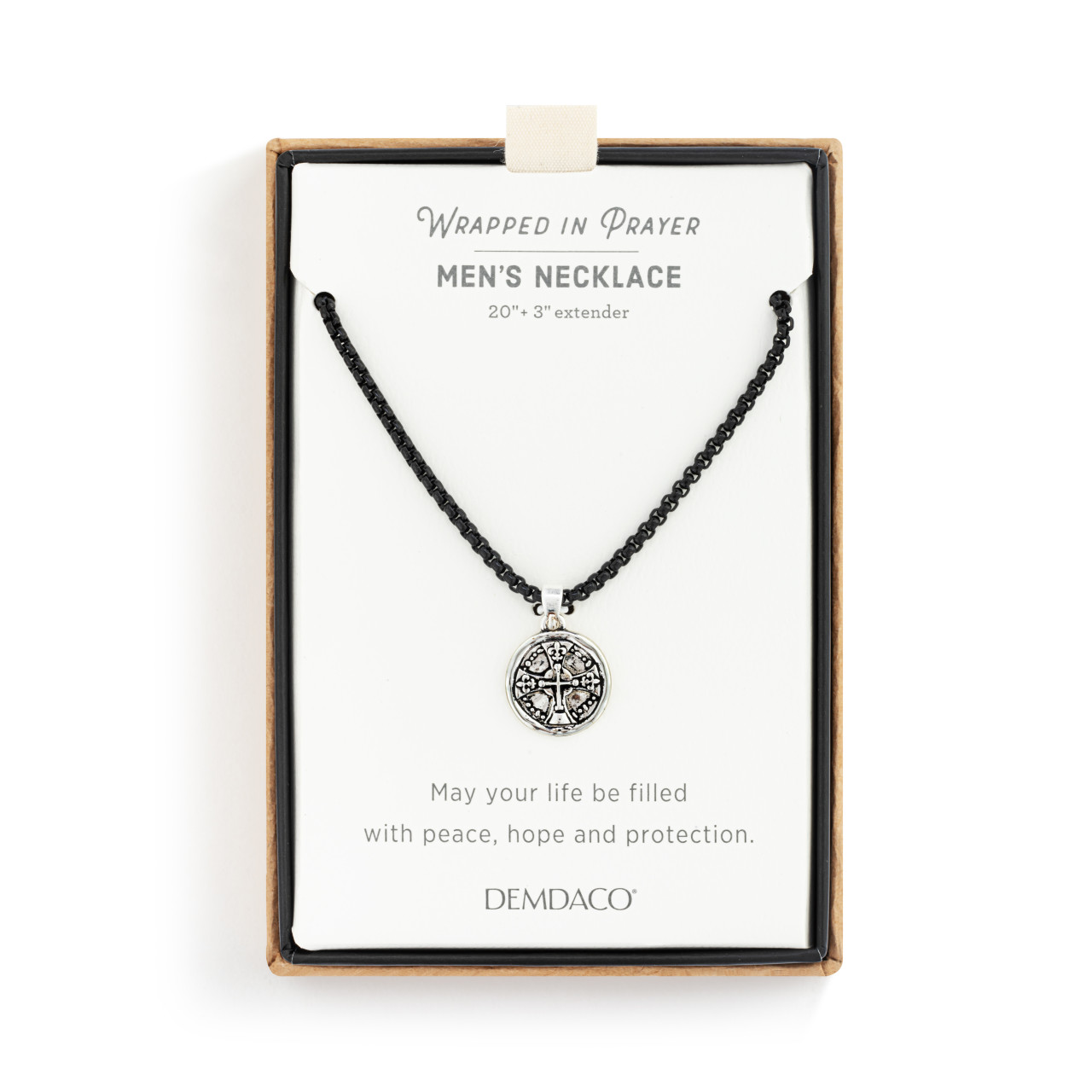 Men's Cross Necklace - Black thumbnail