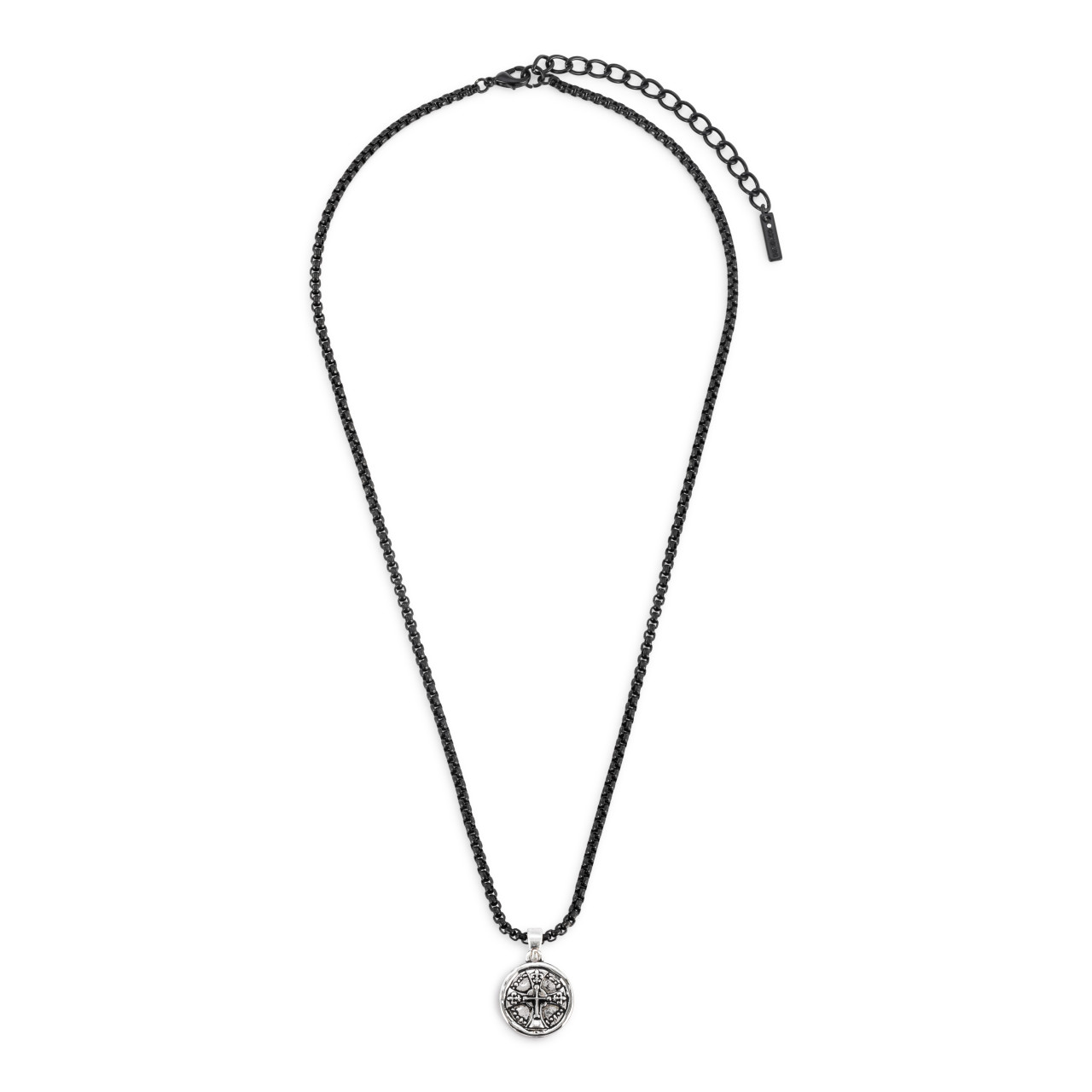 Men's Cross Necklace - Black thumbnail