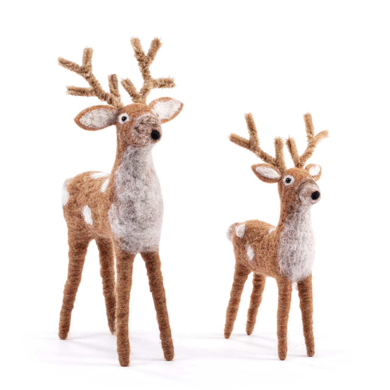 Felted Deer Figures - 2 Assorted thumbnail