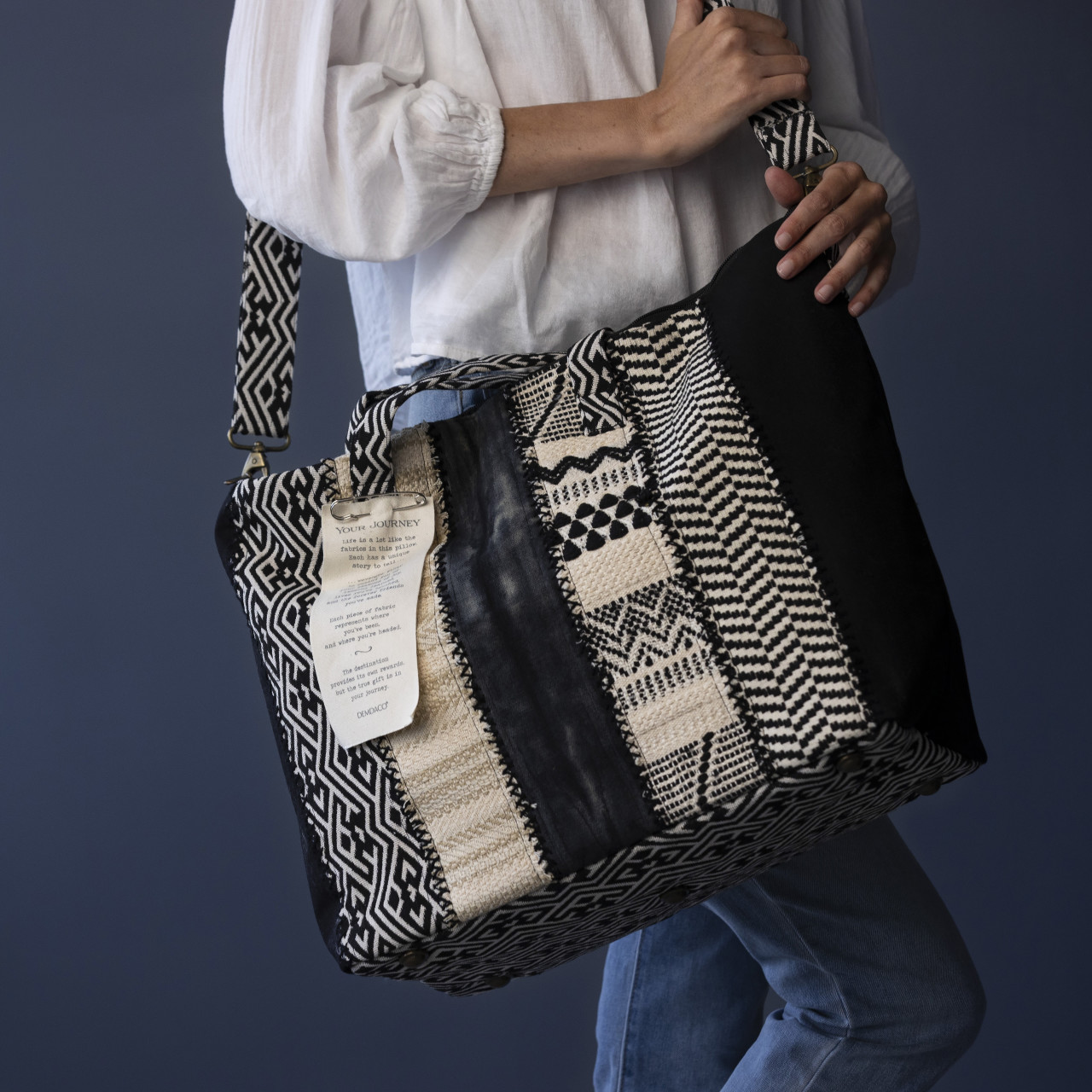 Your Journey Black and Cream Weekender Bag thumbnail