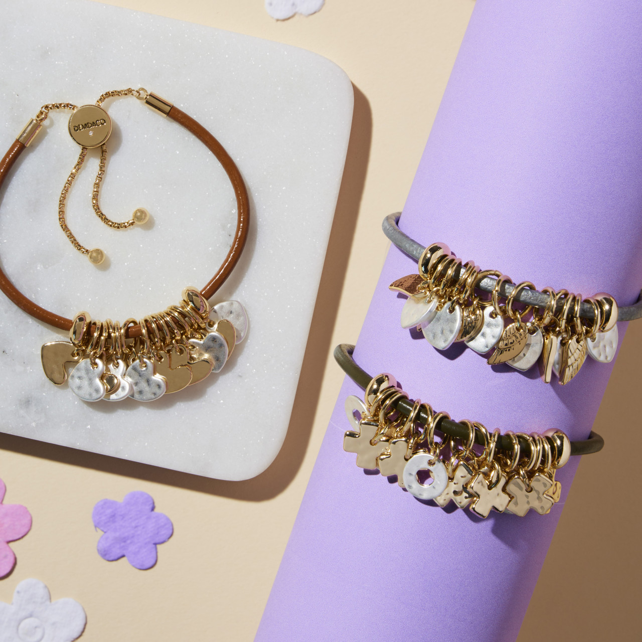 Charm Bracelet - Olive XOXO thumbnail