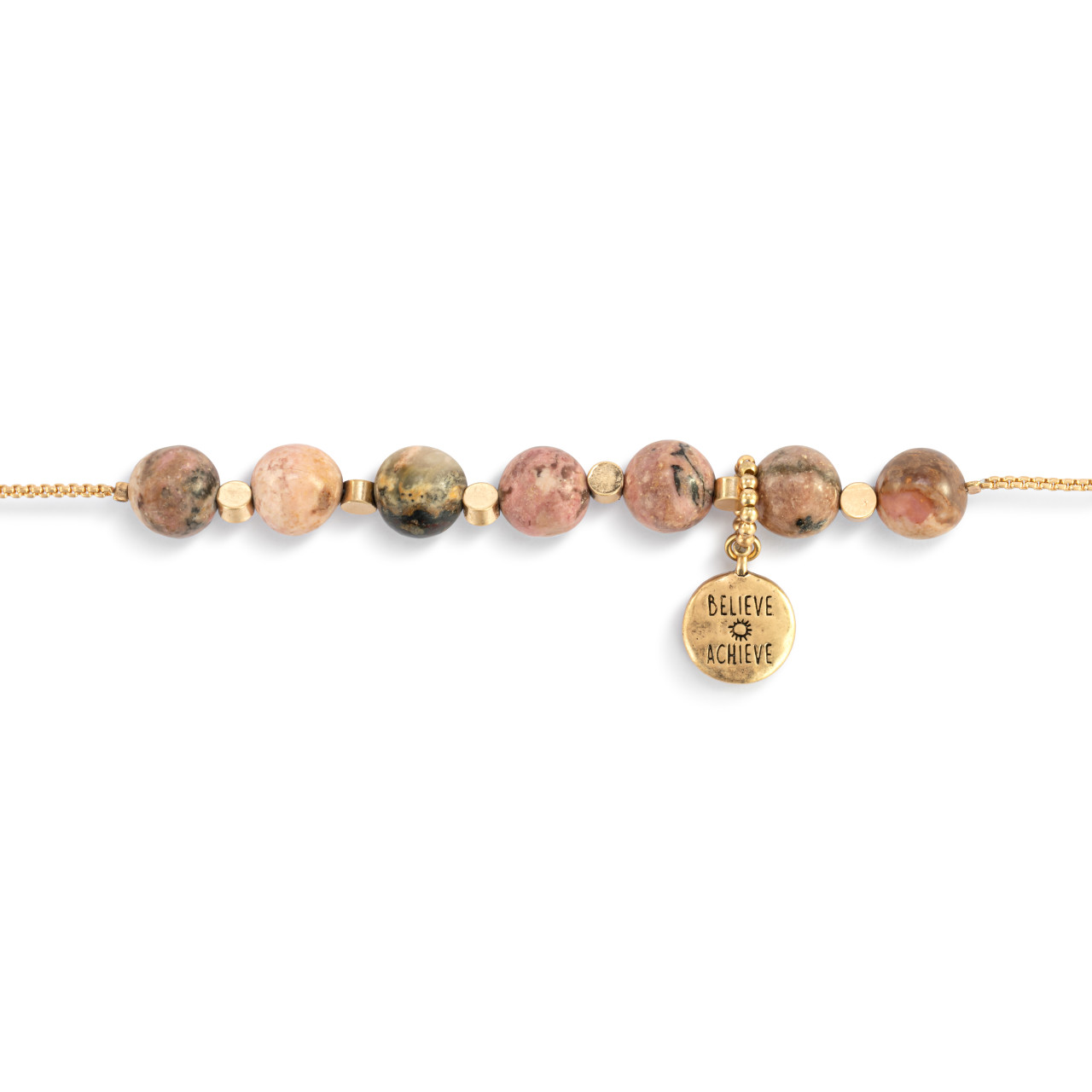 7 Days Tracker Bracelet - Pink and Gold thumbnail