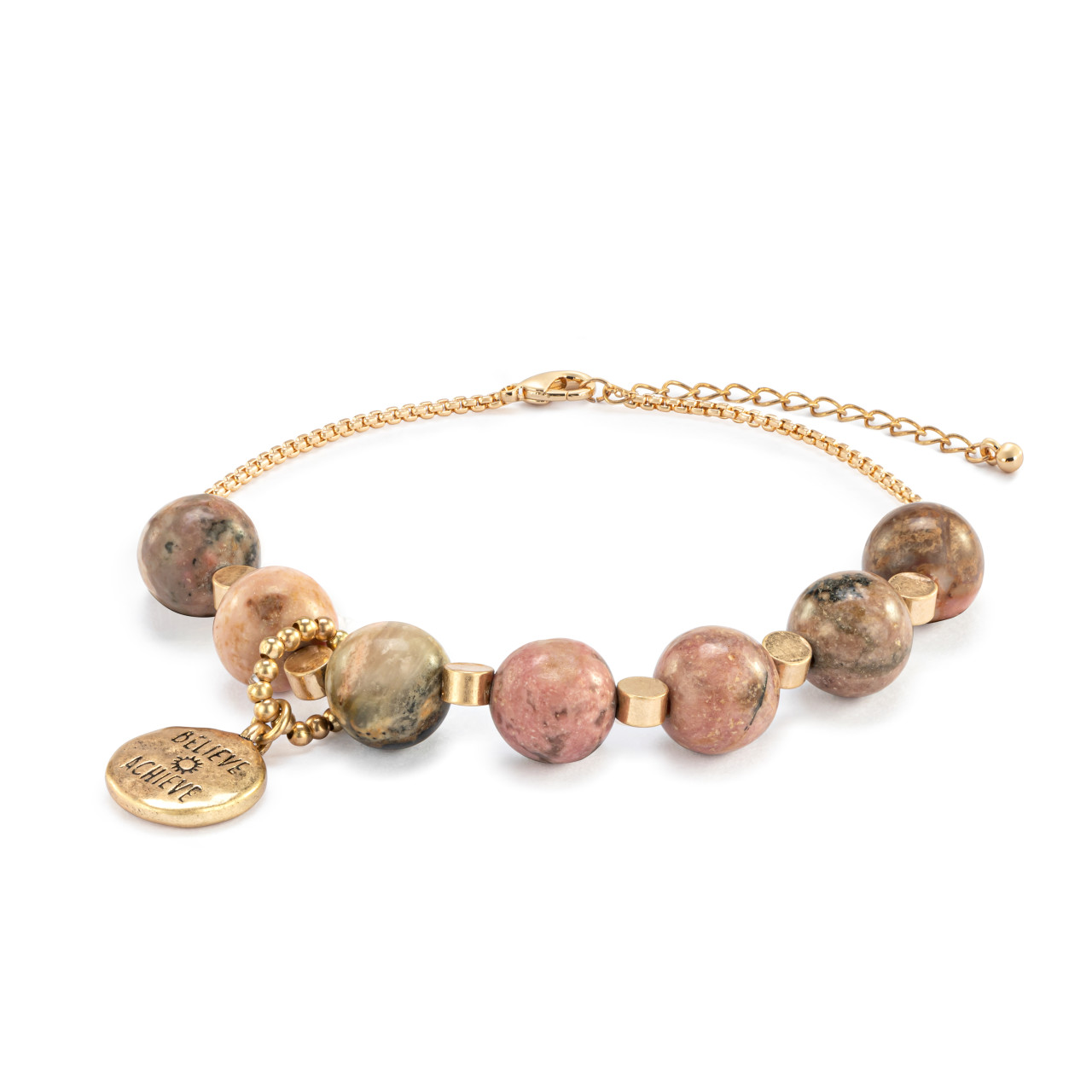 7 Days Tracker Bracelet - Pink and Gold thumbnail