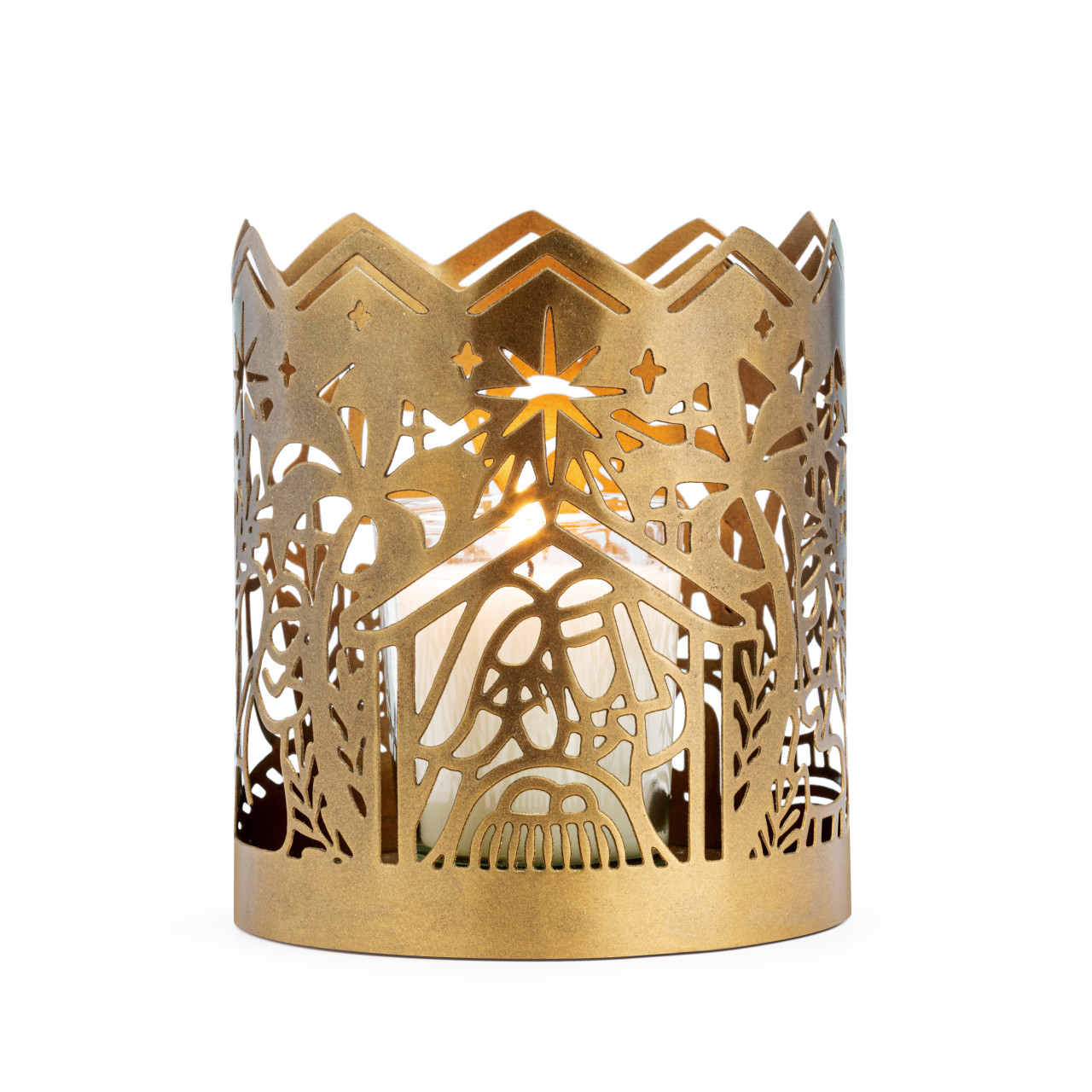 Metal Nativity Candle Sleeve thumbnail