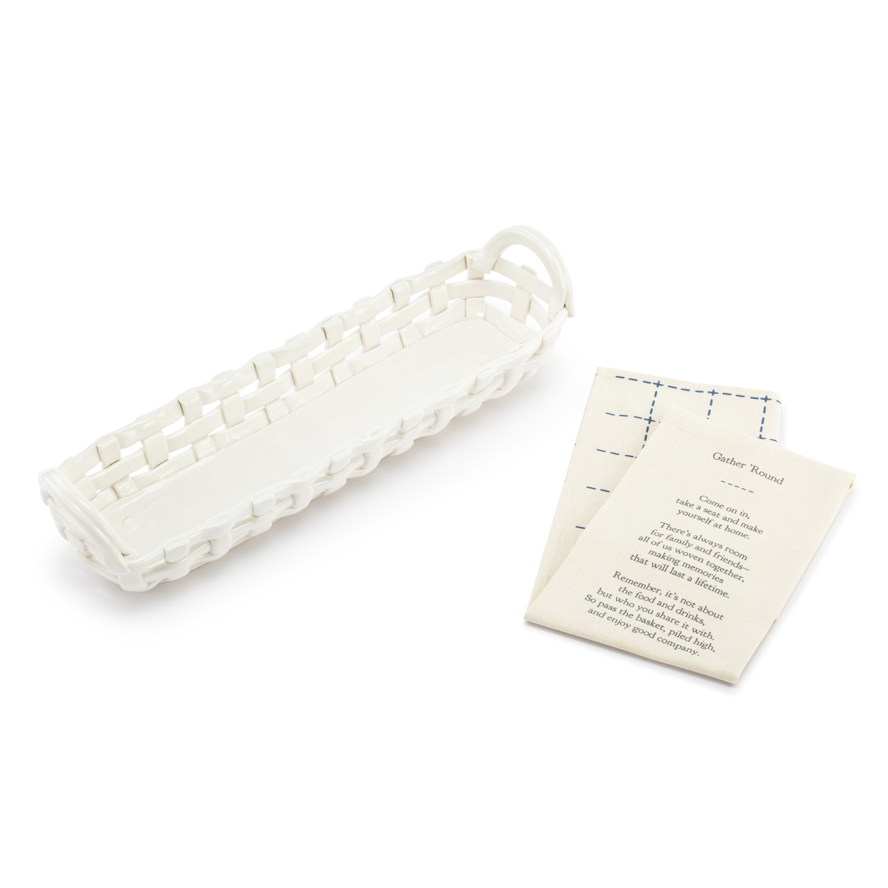 Baguette Bread Basket with Towel thumbnail