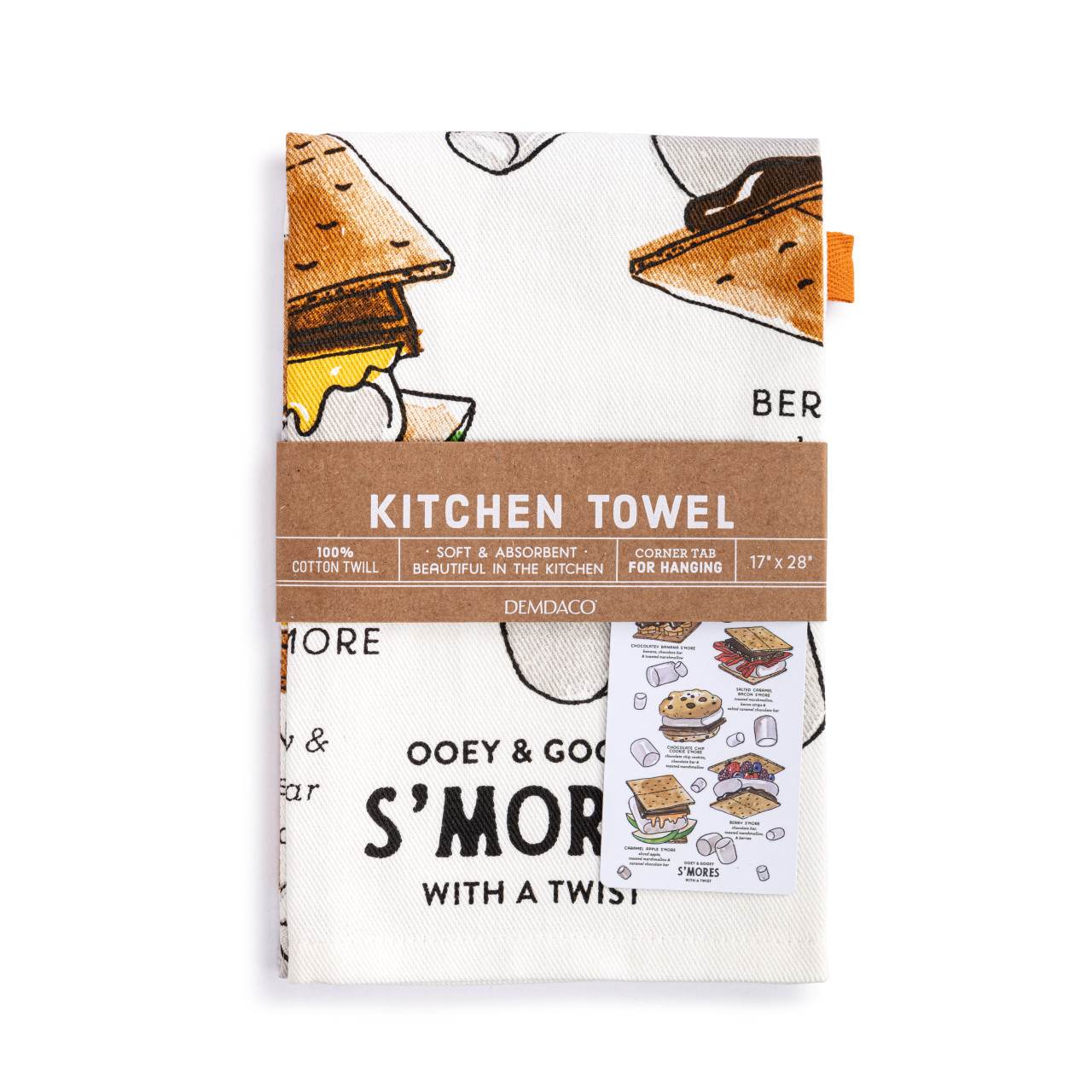 S'mores Recipe Cotton Twill Kitchen Towel thumbnail