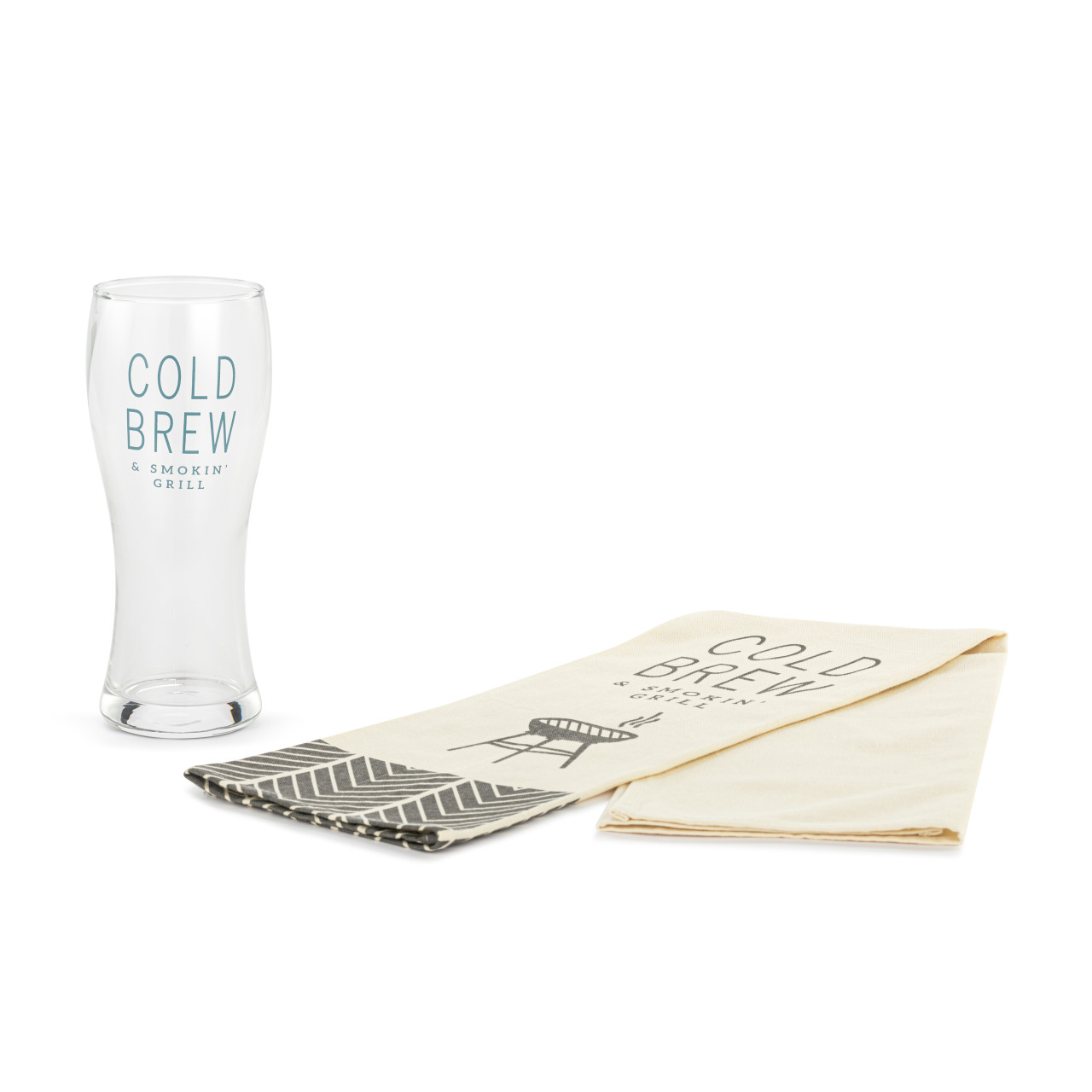 Cold Brew Pilsner Glass & Towel Set thumbnail