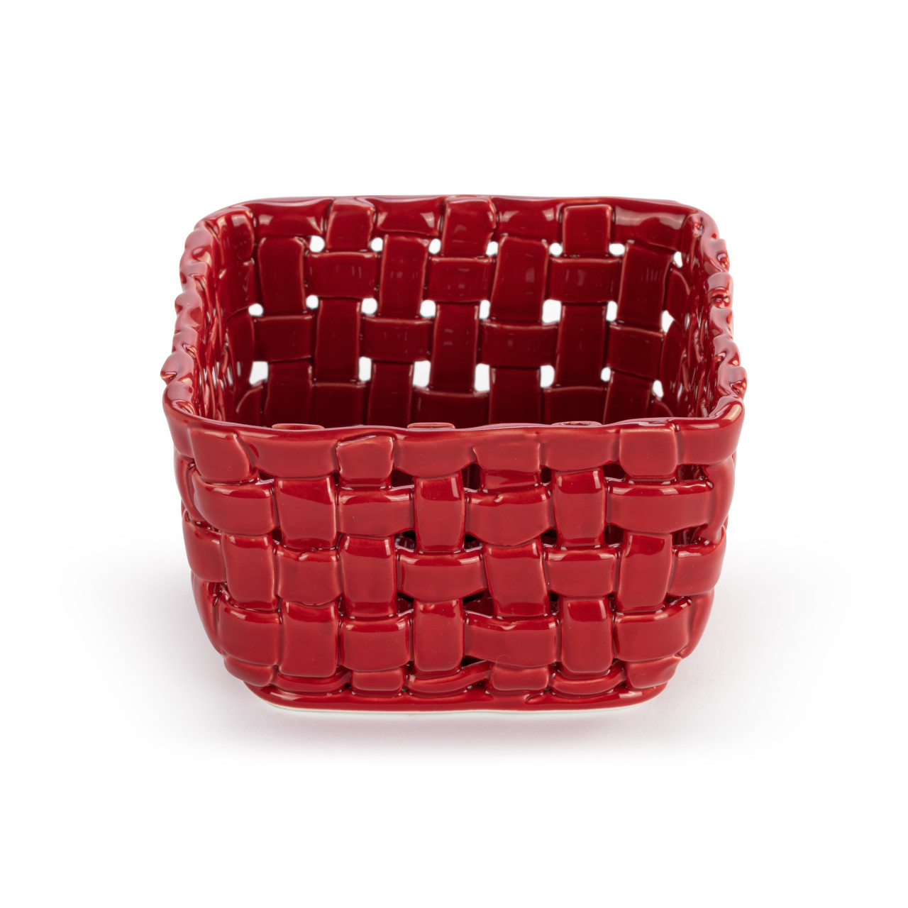 Red Ceramic Berry Dish with Towel thumbnail