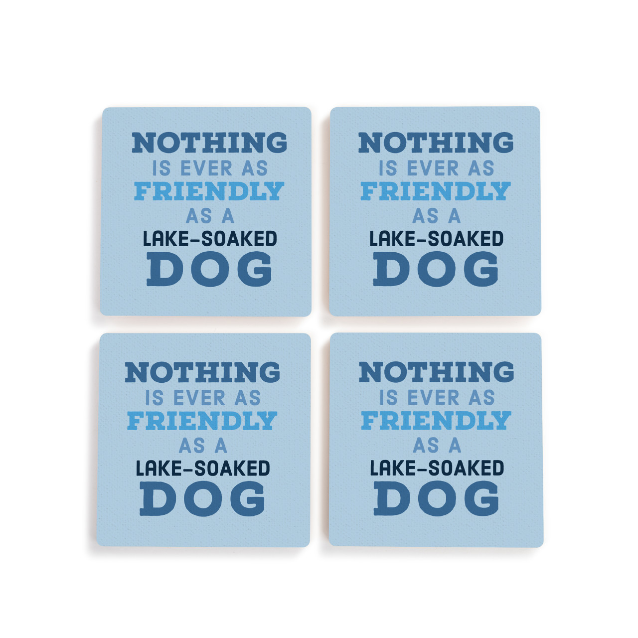 Lake-Soaked Dog Coasters - Set of 4 thumbnail