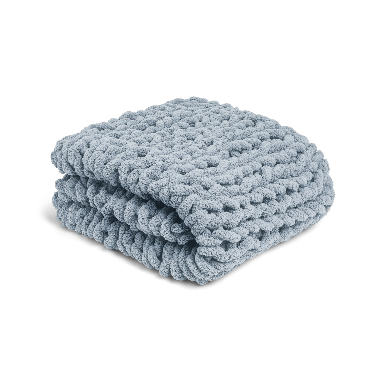 Chunky Knit Throw Blanket - Denim thumbnail