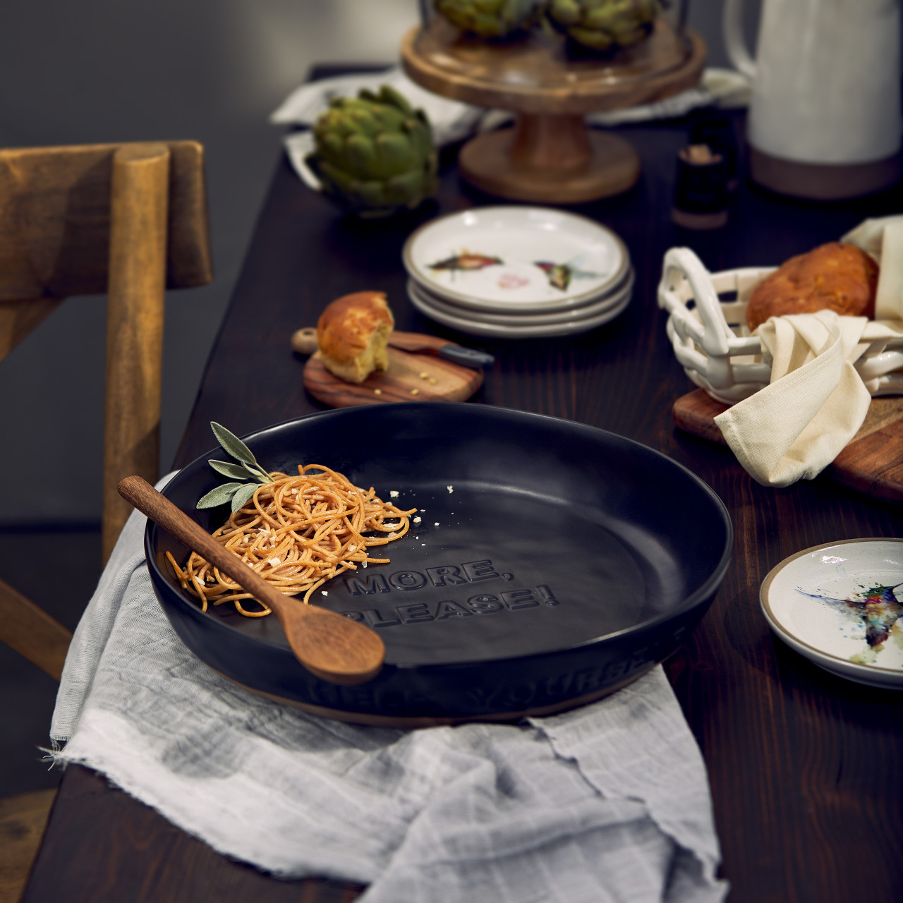 Black Help Yourself Serving Bowl thumbnail