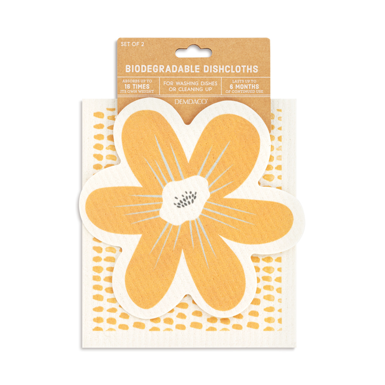 Flower BioDishCloths Orange Specs thumbnail