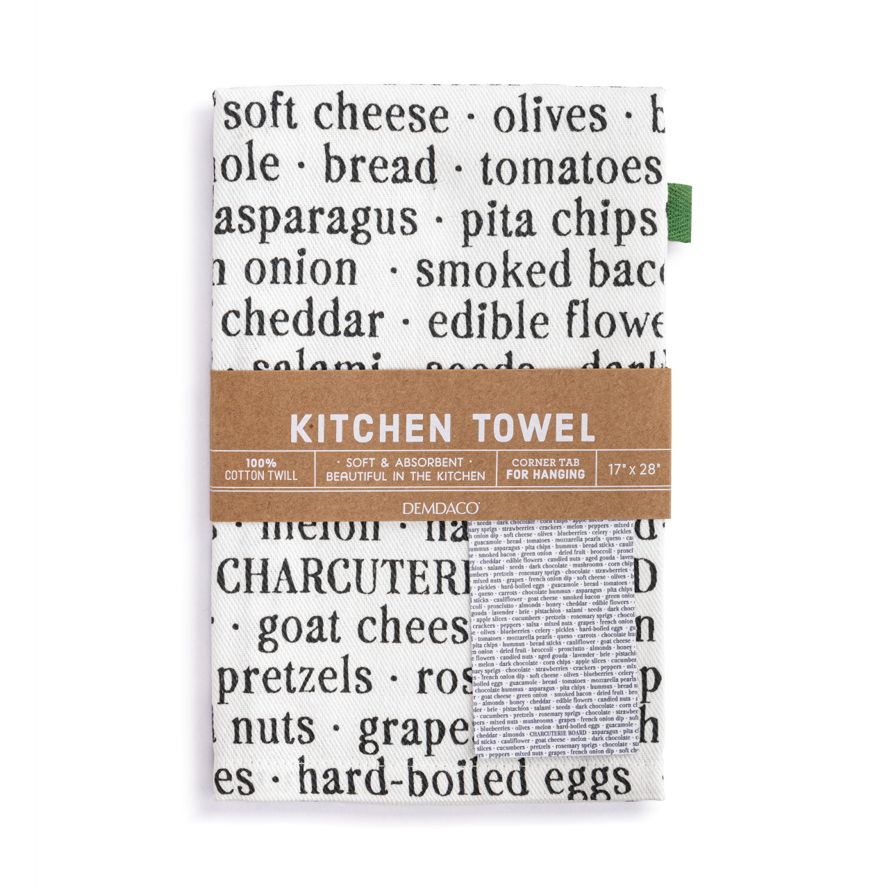 Charcuterie Ingredients Cotton Twill Kitchen Towel thumbnail