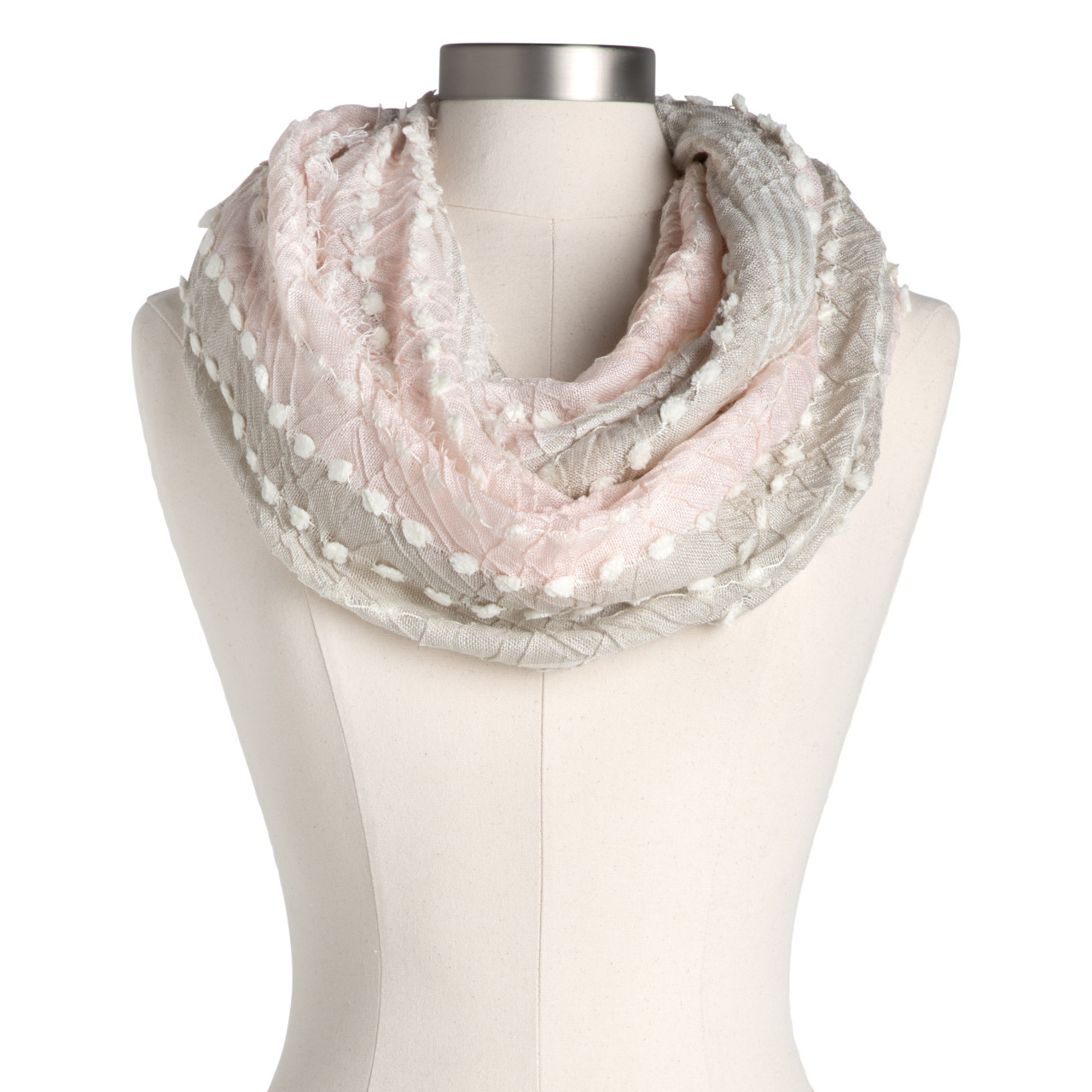 Textured Infinity Scarf - Blush thumbnail
