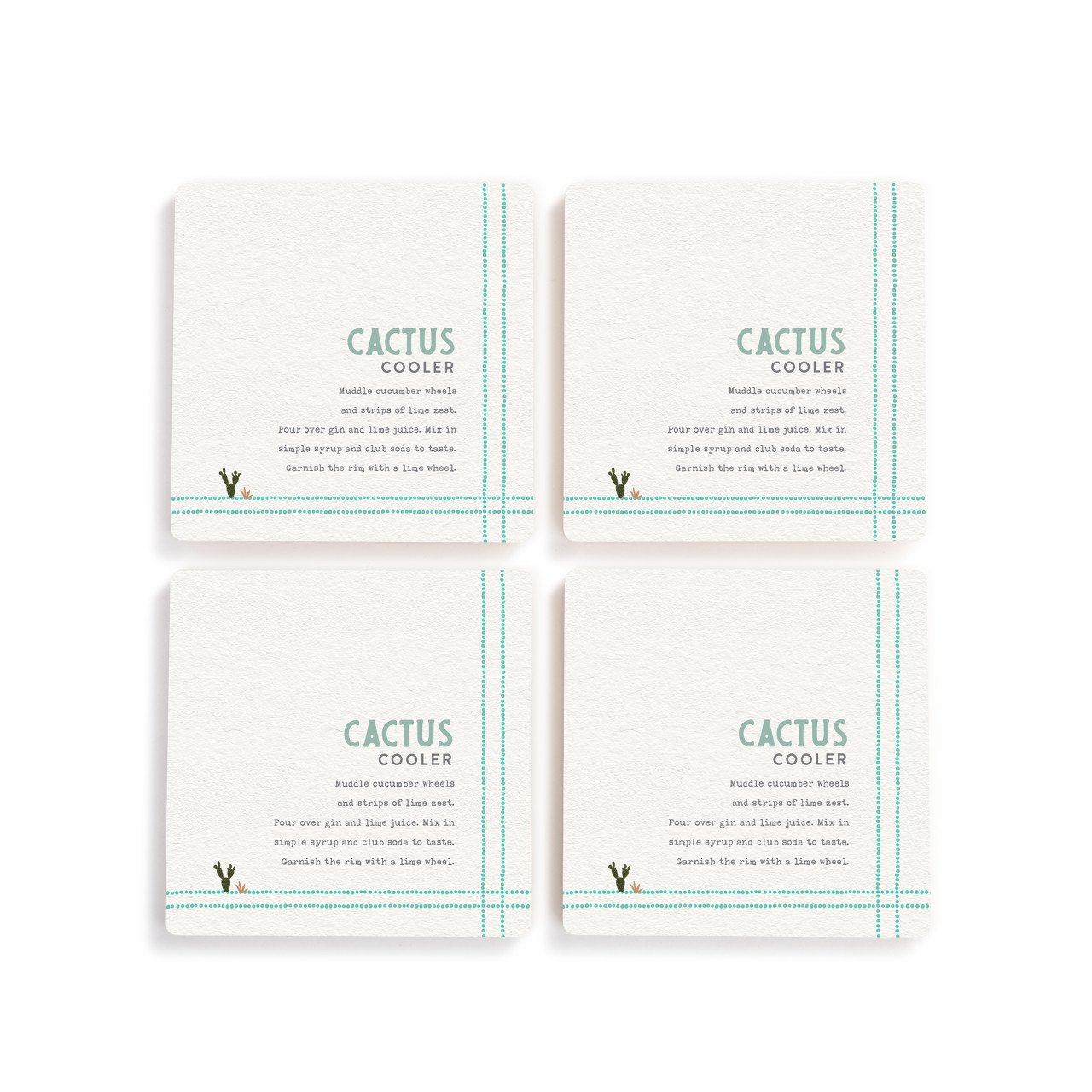 Recipes Cactus Cooler Coasters - S4 thumbnail