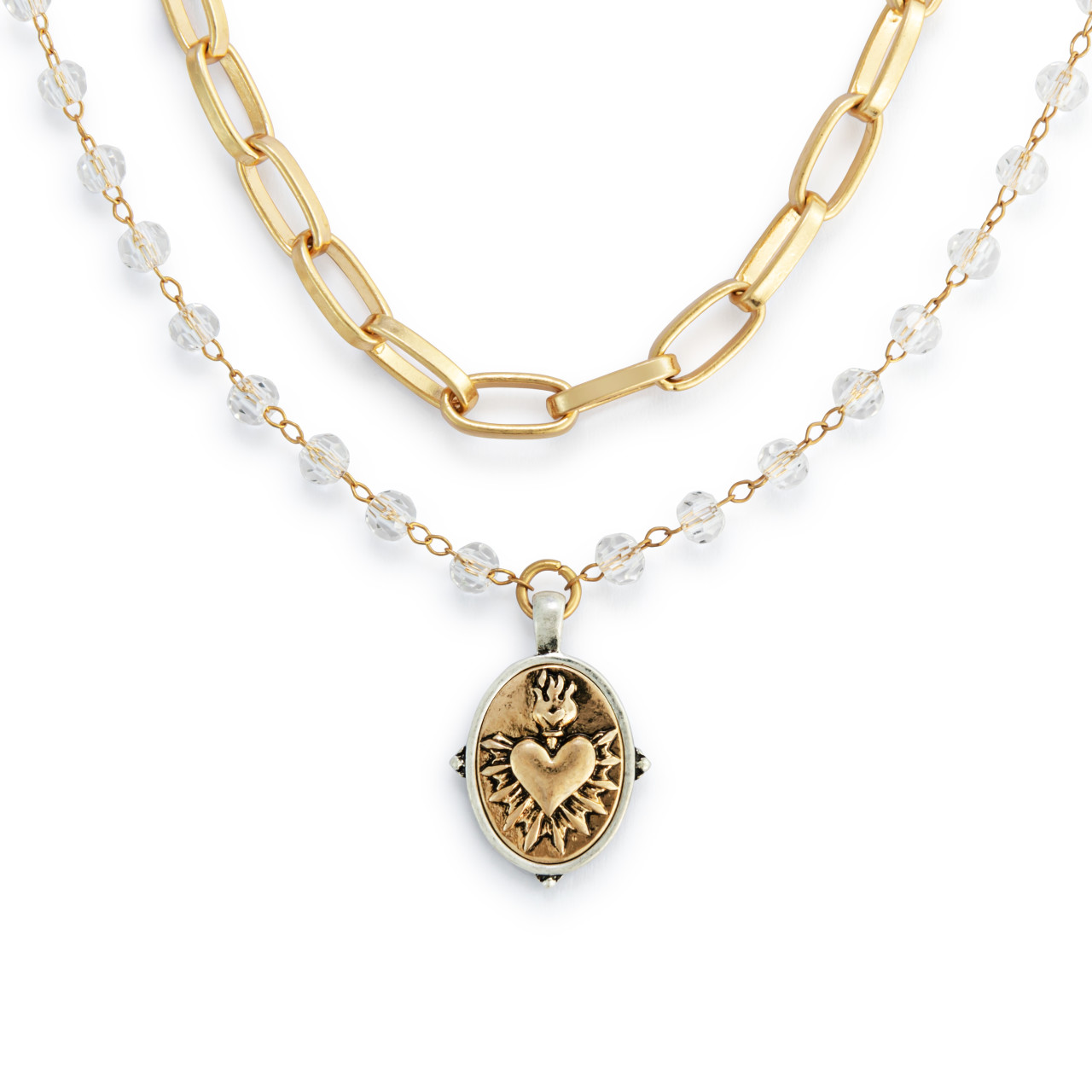Sacred Heart Necklace - Gold thumbnail