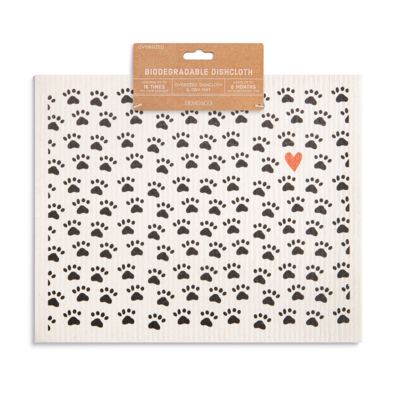 Paw Print Extra Large Biodegradable Dish Cloth thumbnail