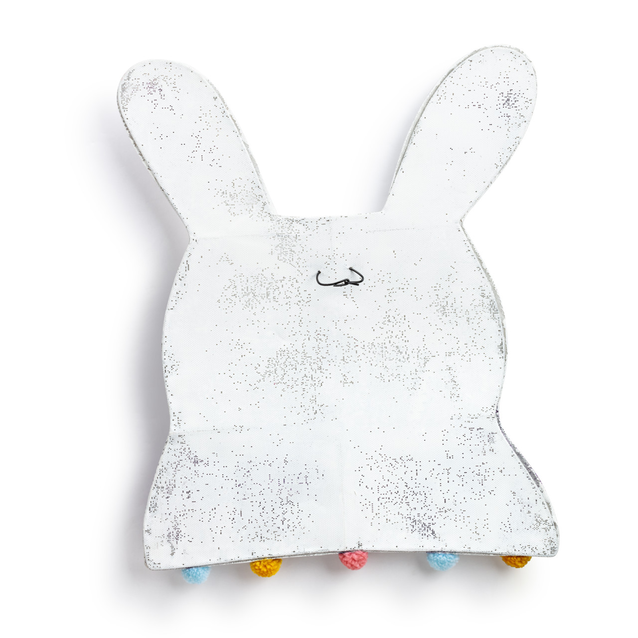 Screenings Multicolored Smiling Easter Bunny Door Hanger 28" x 23" thumbnail